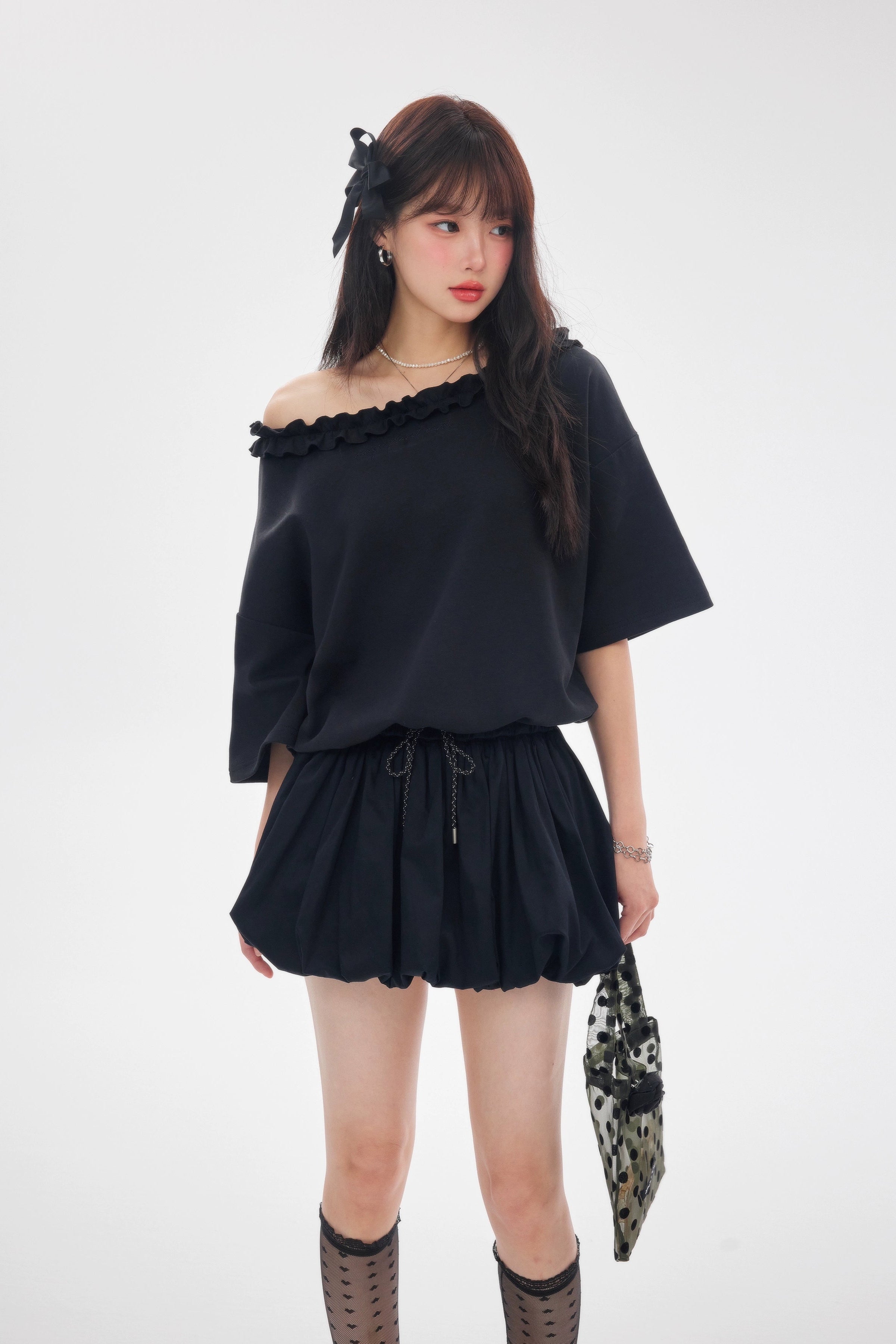 off-shoulder puff set up DL1428