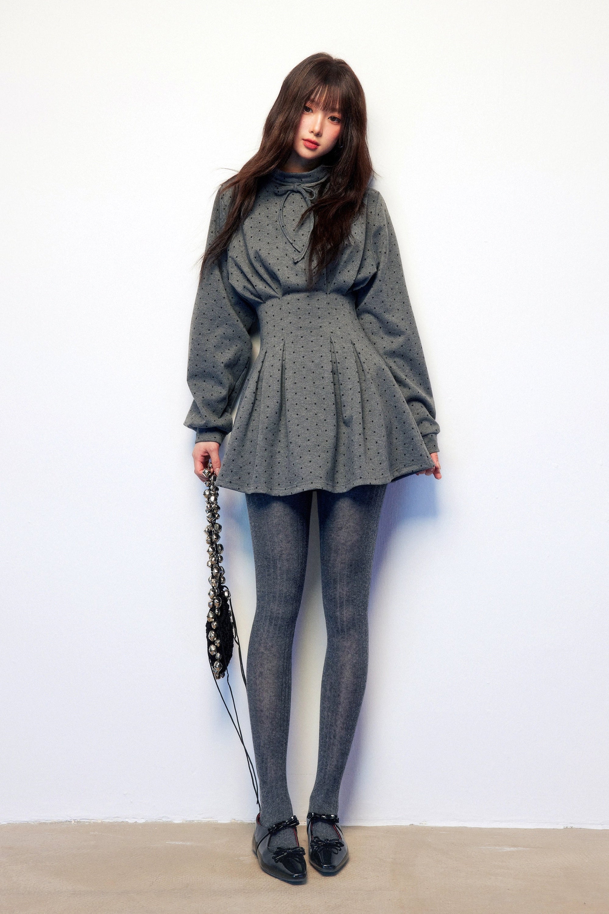 dot peplum knit DL1485