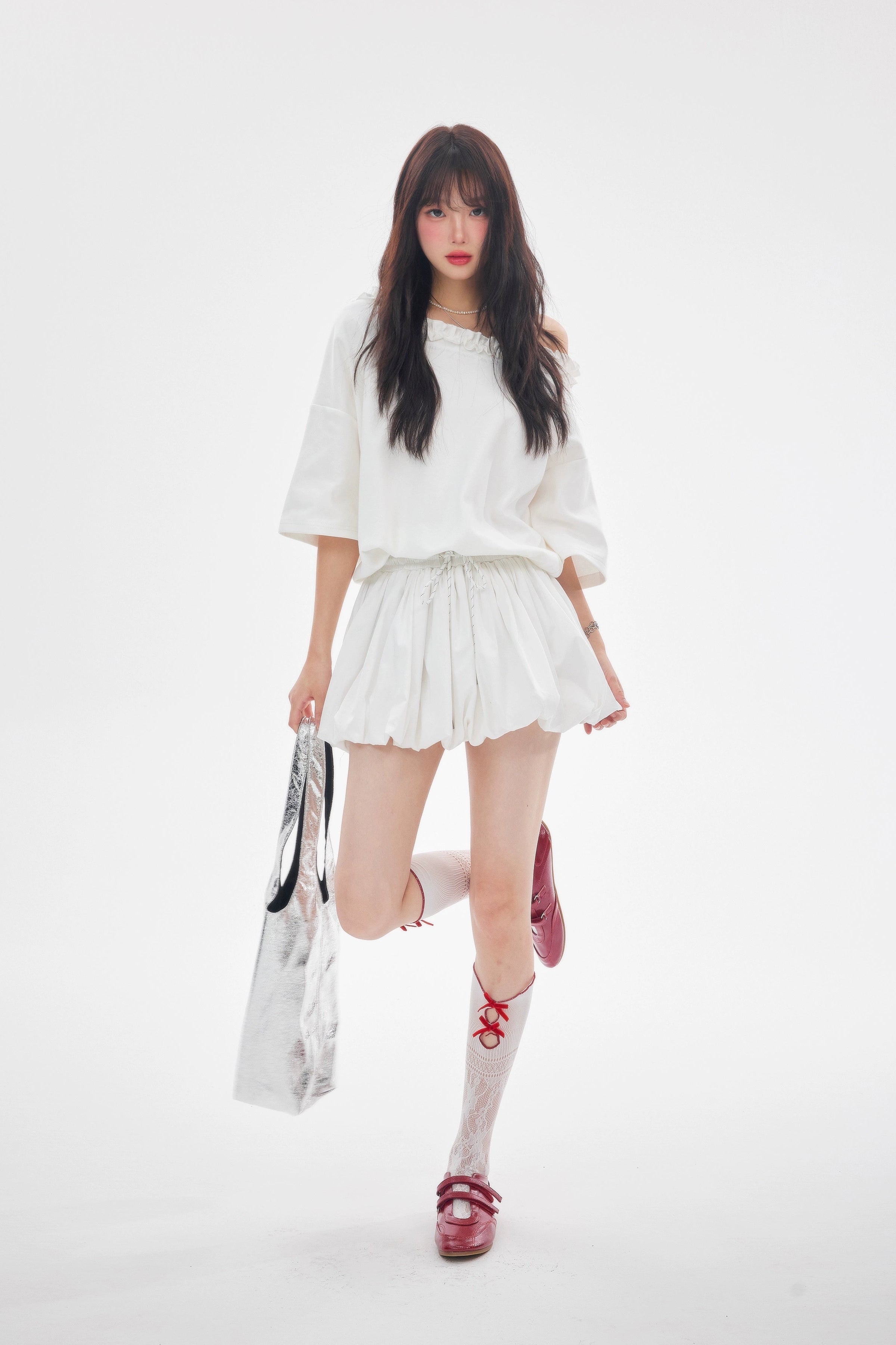 off-shoulder puff set up DL1428
