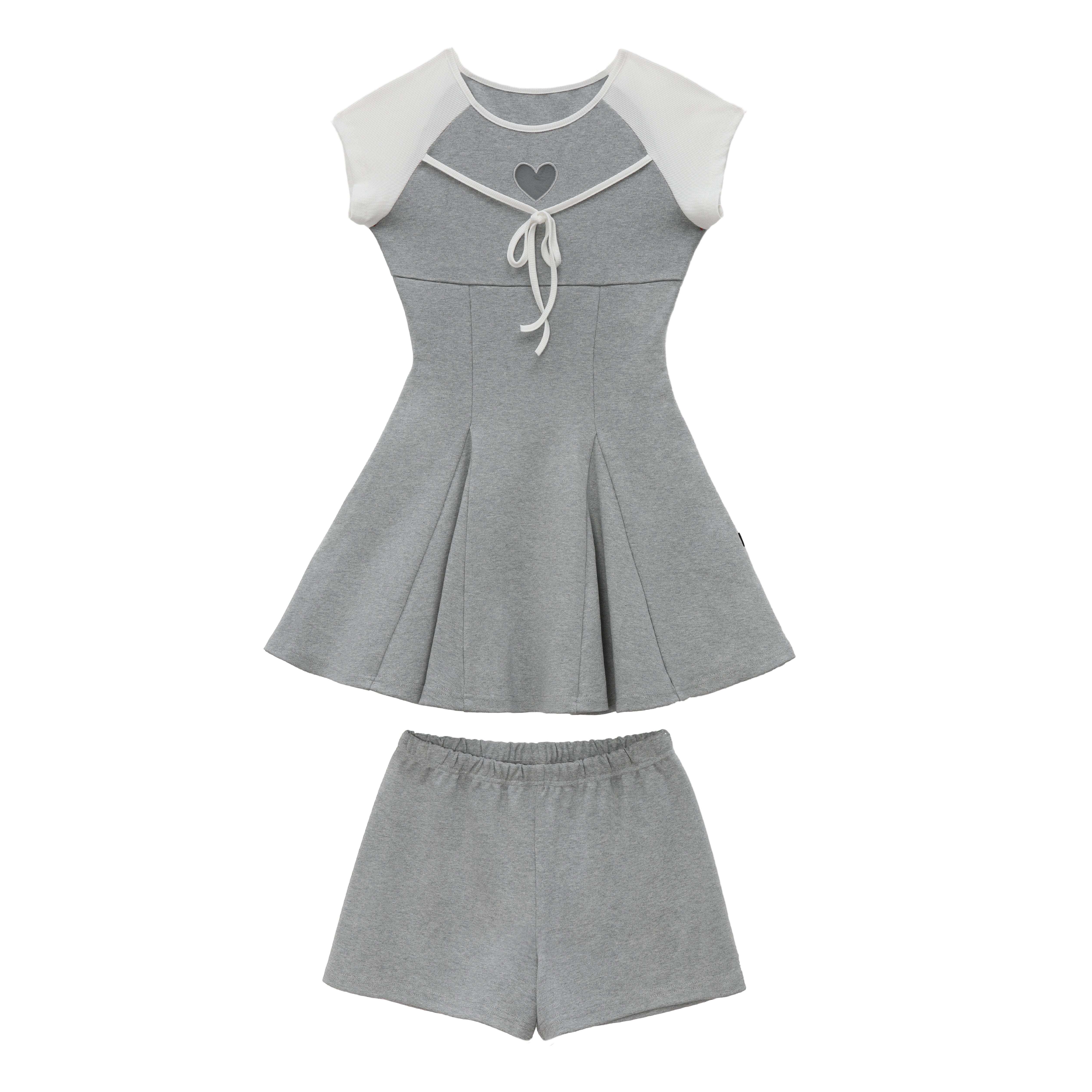 heart ribbon fit flare mini one-piece DL1525