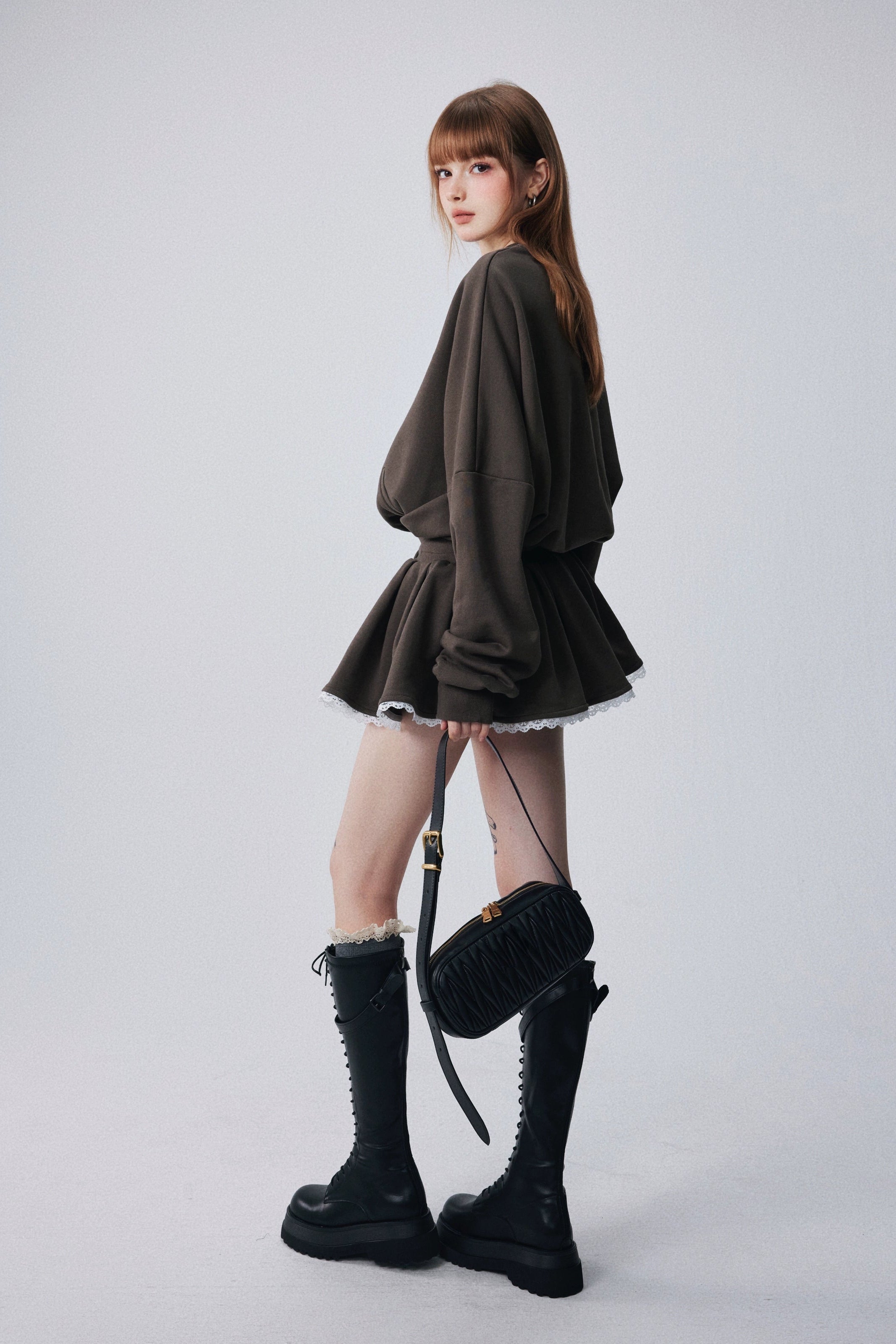 frill skirt swet set up DL1466