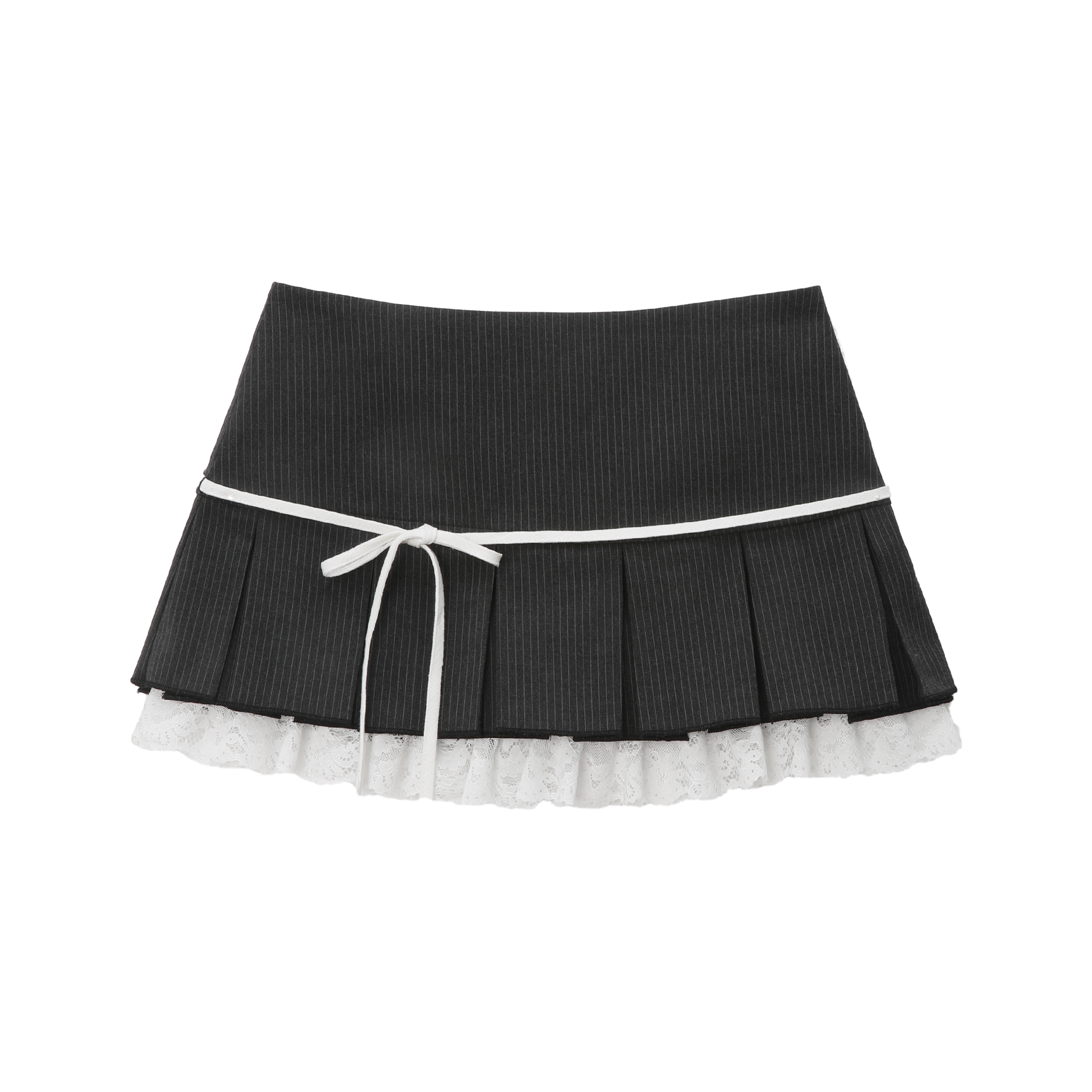 lace trim pleated mini skirt DL1520