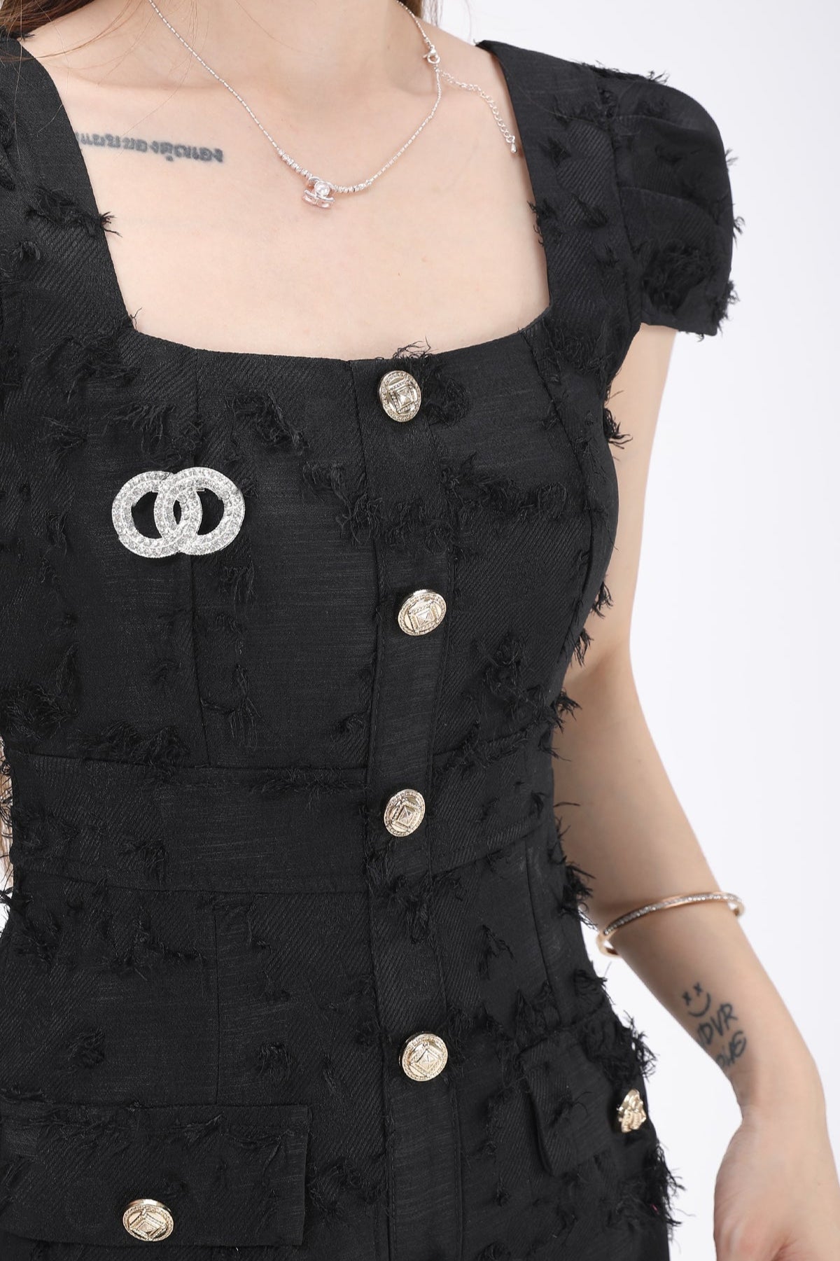 tweed button one pieceDL1361