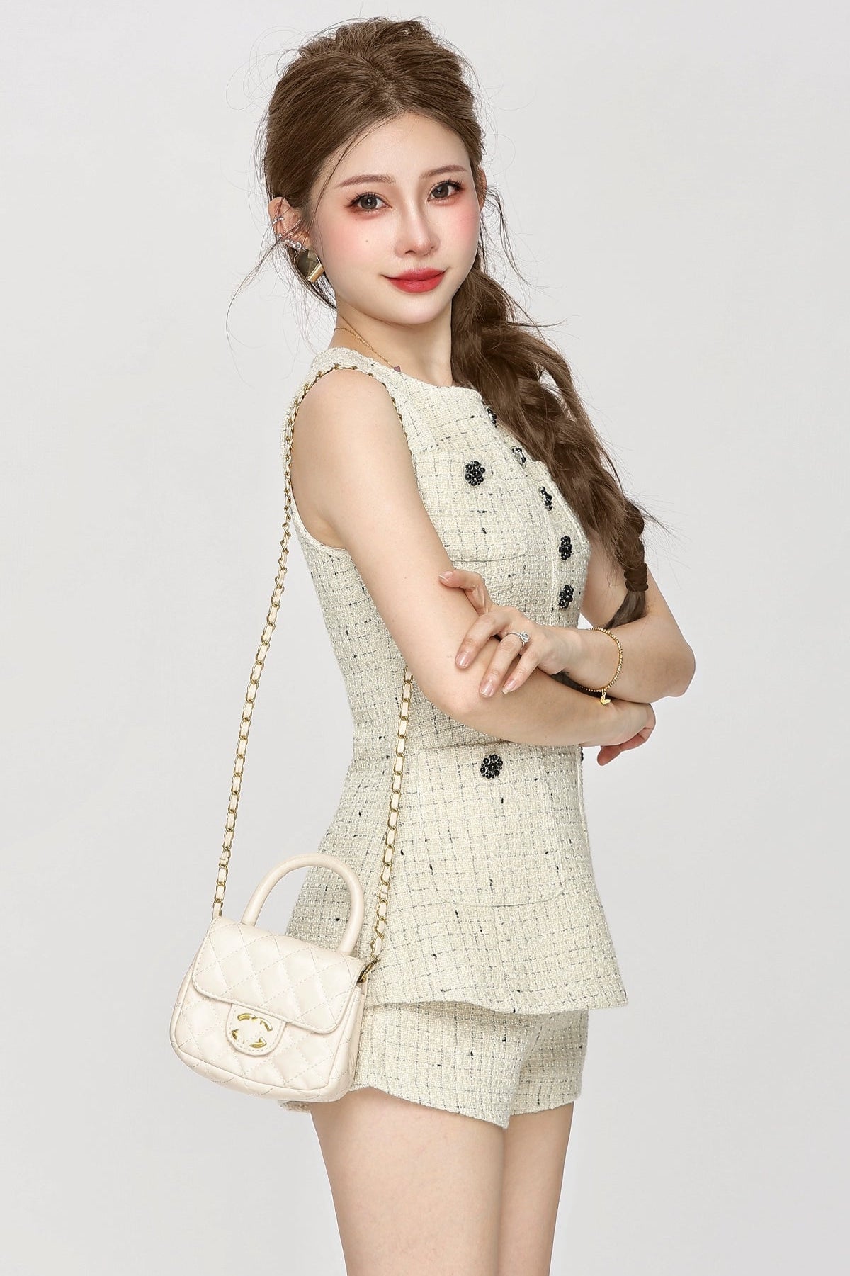 chic tweed ensemble set up DL1386