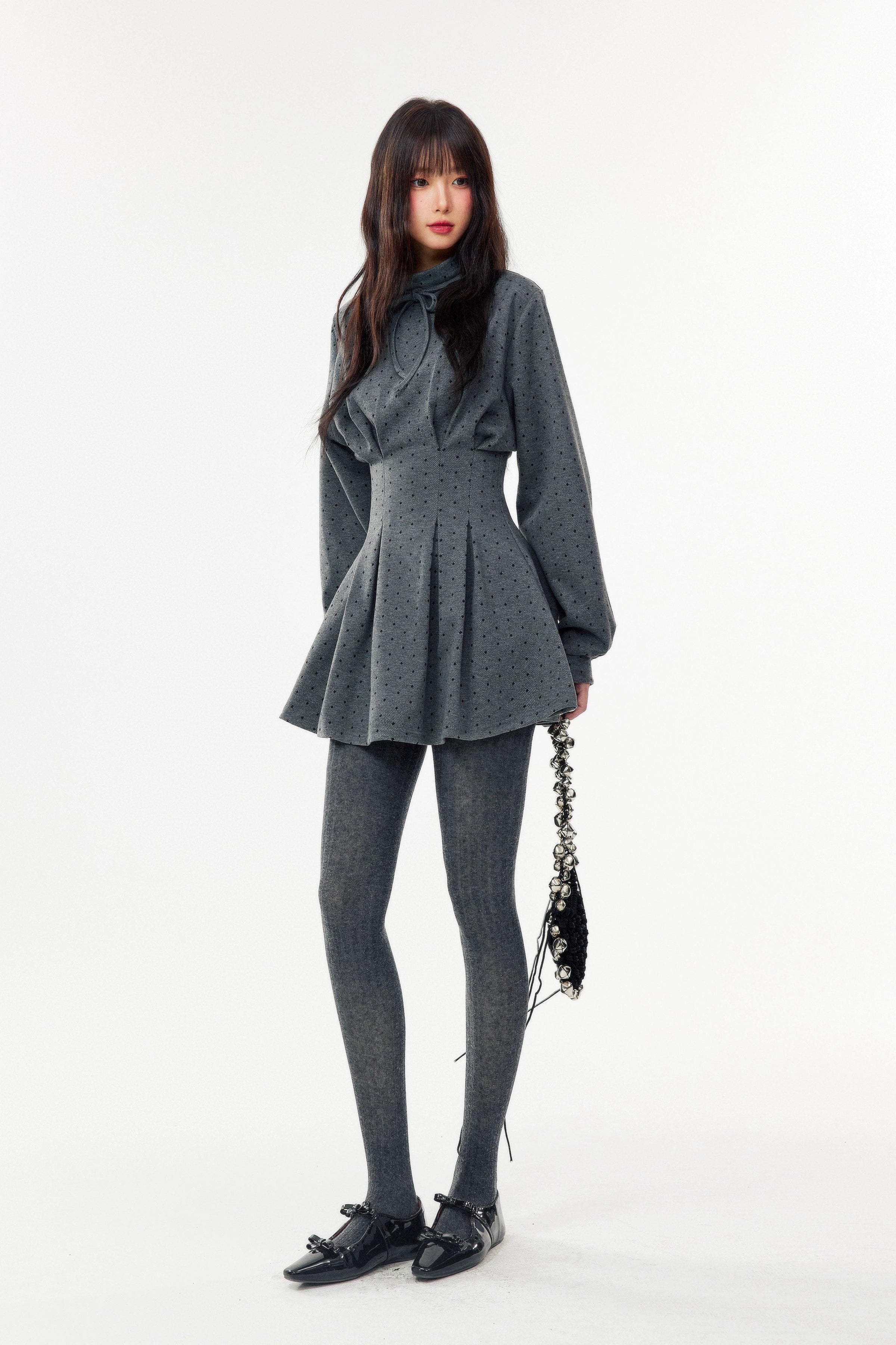 dot peplum knit DL1485