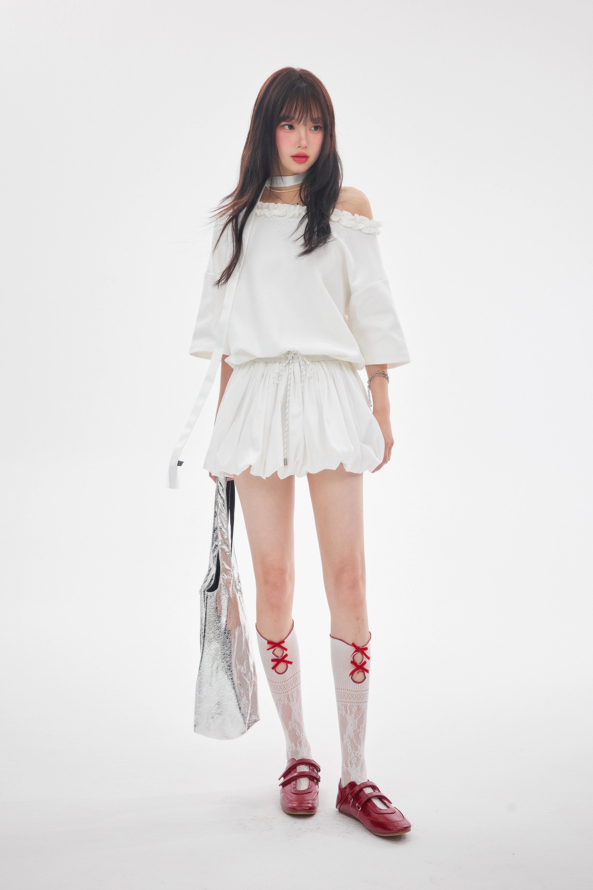 off-shoulder puff set up DL1428