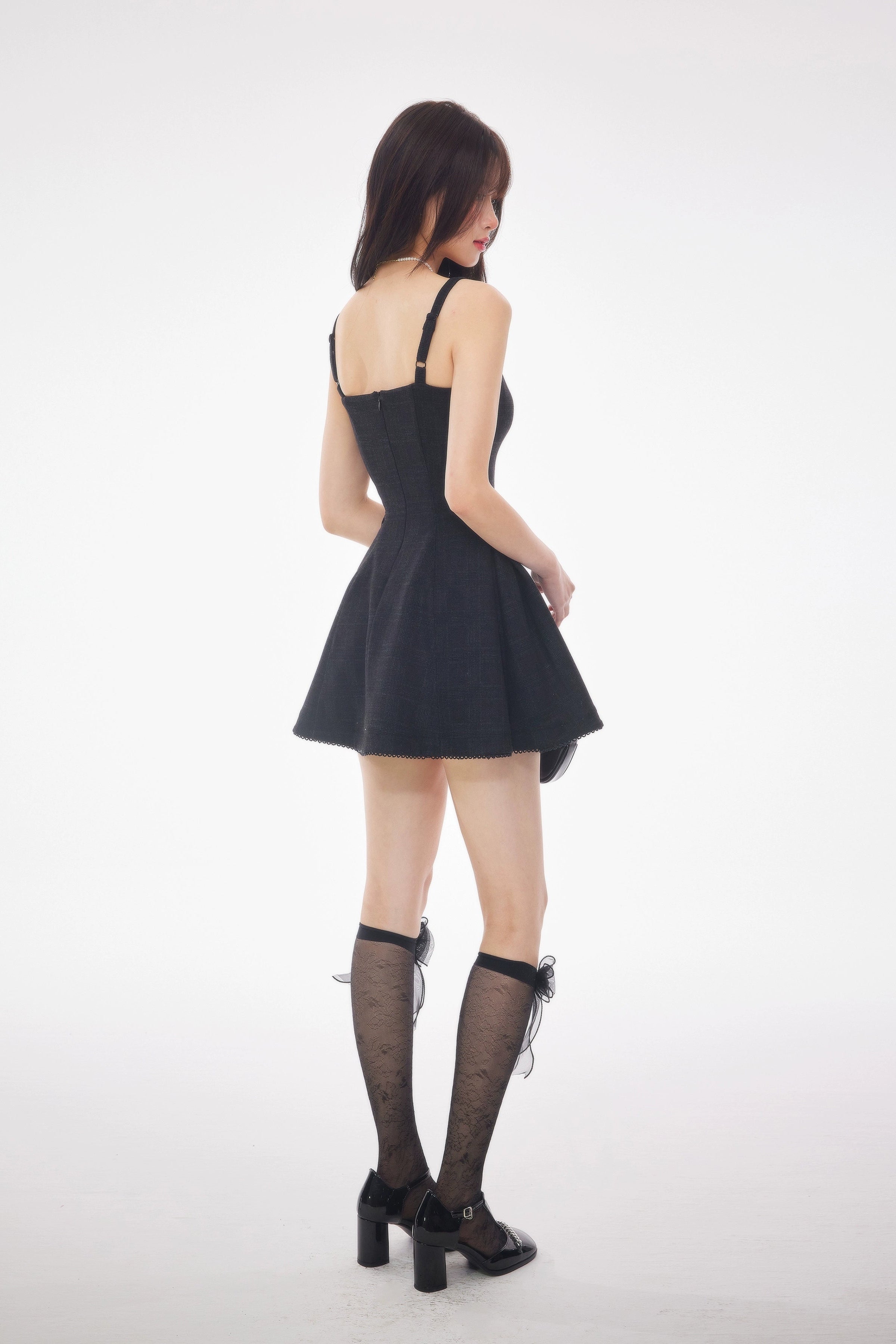 black side ribbon one-pice DL1395