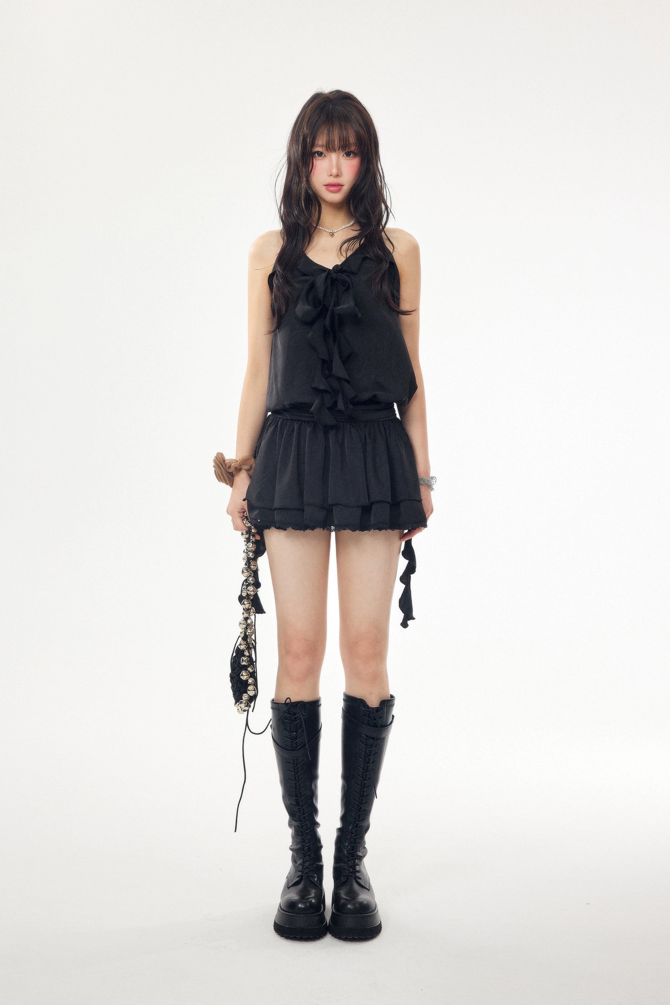 tierd fril cami set up DL1438
