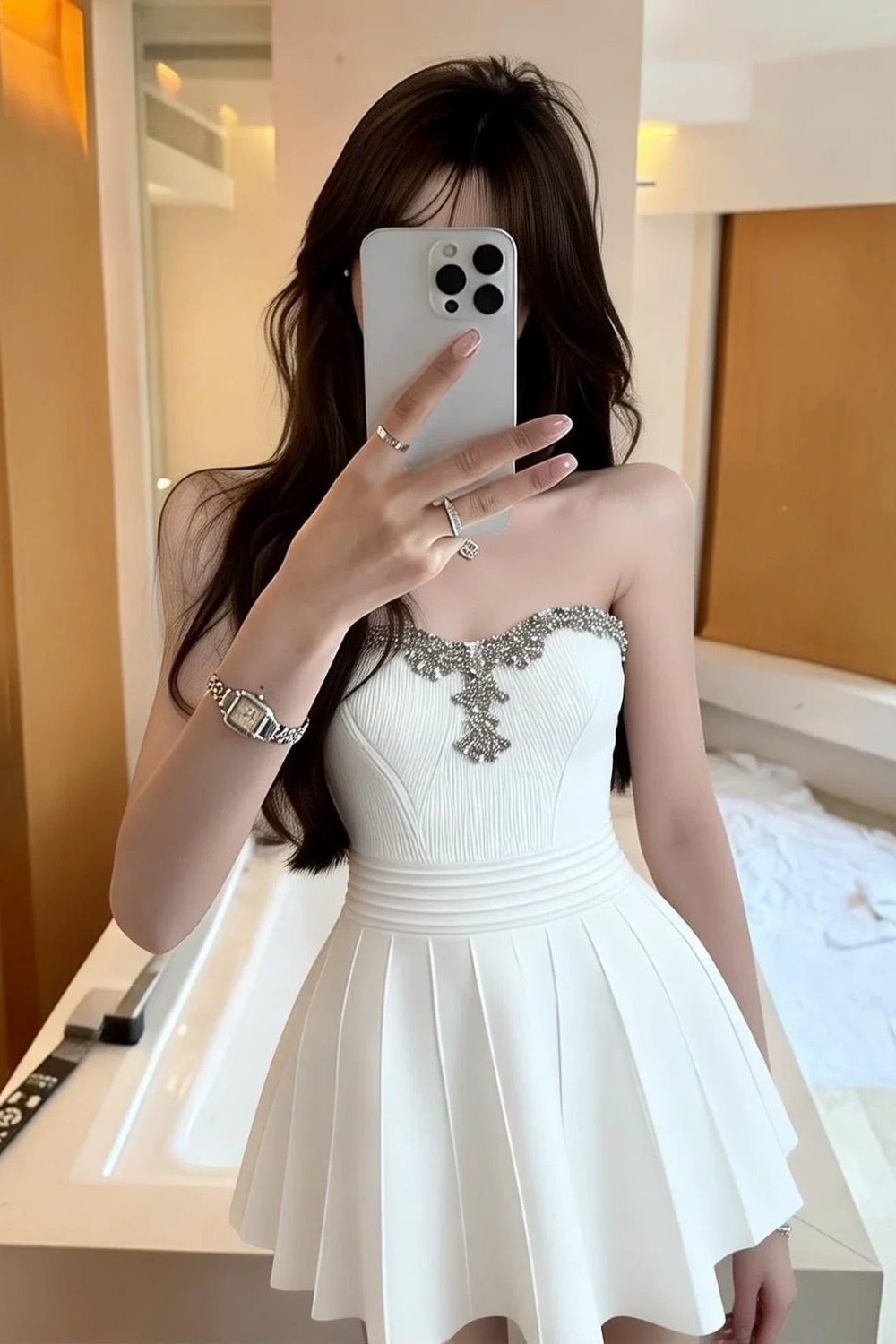 bijou corset flare dress DL1506