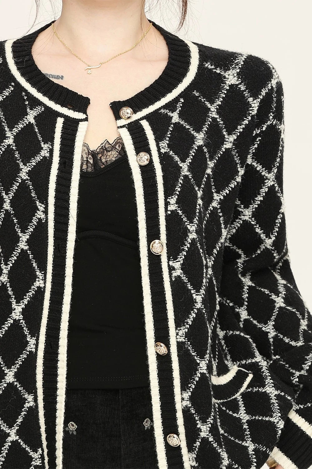 mode pattern Knit cardigan DL1278