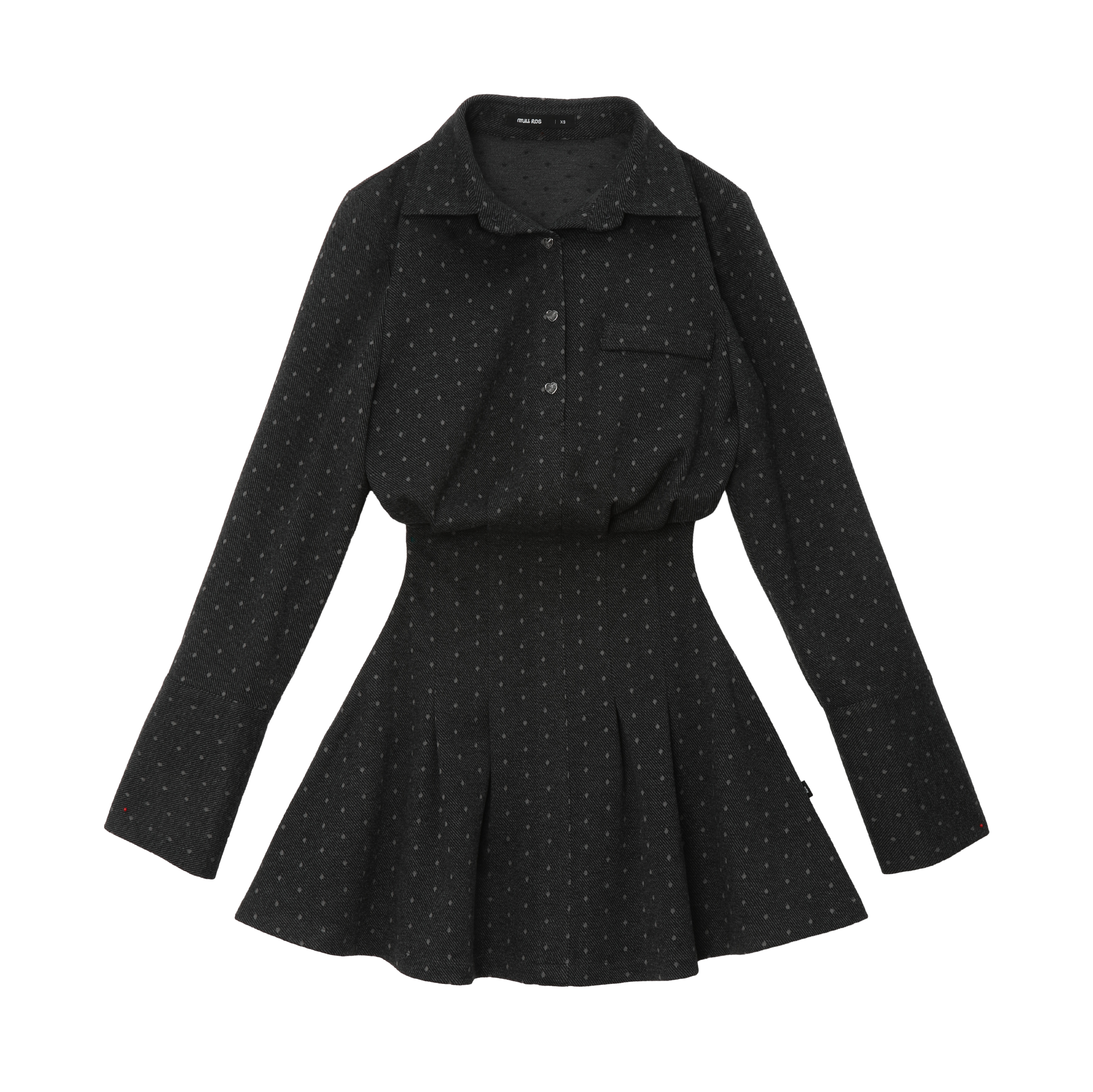 polka dot collar one-piece DL1449
