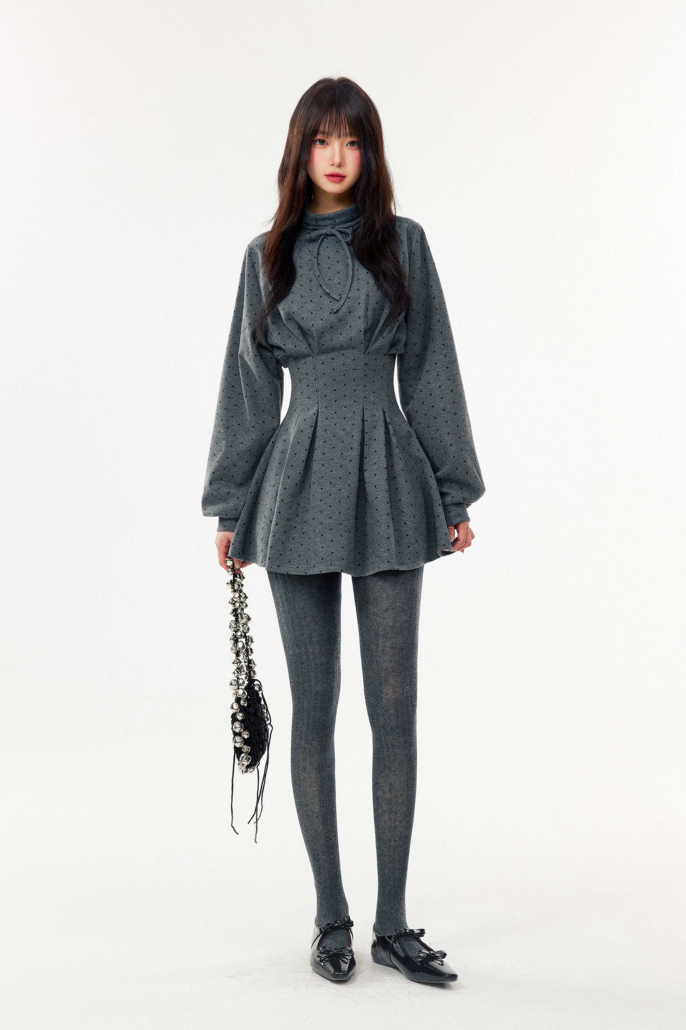 dot peplum knit DL1485