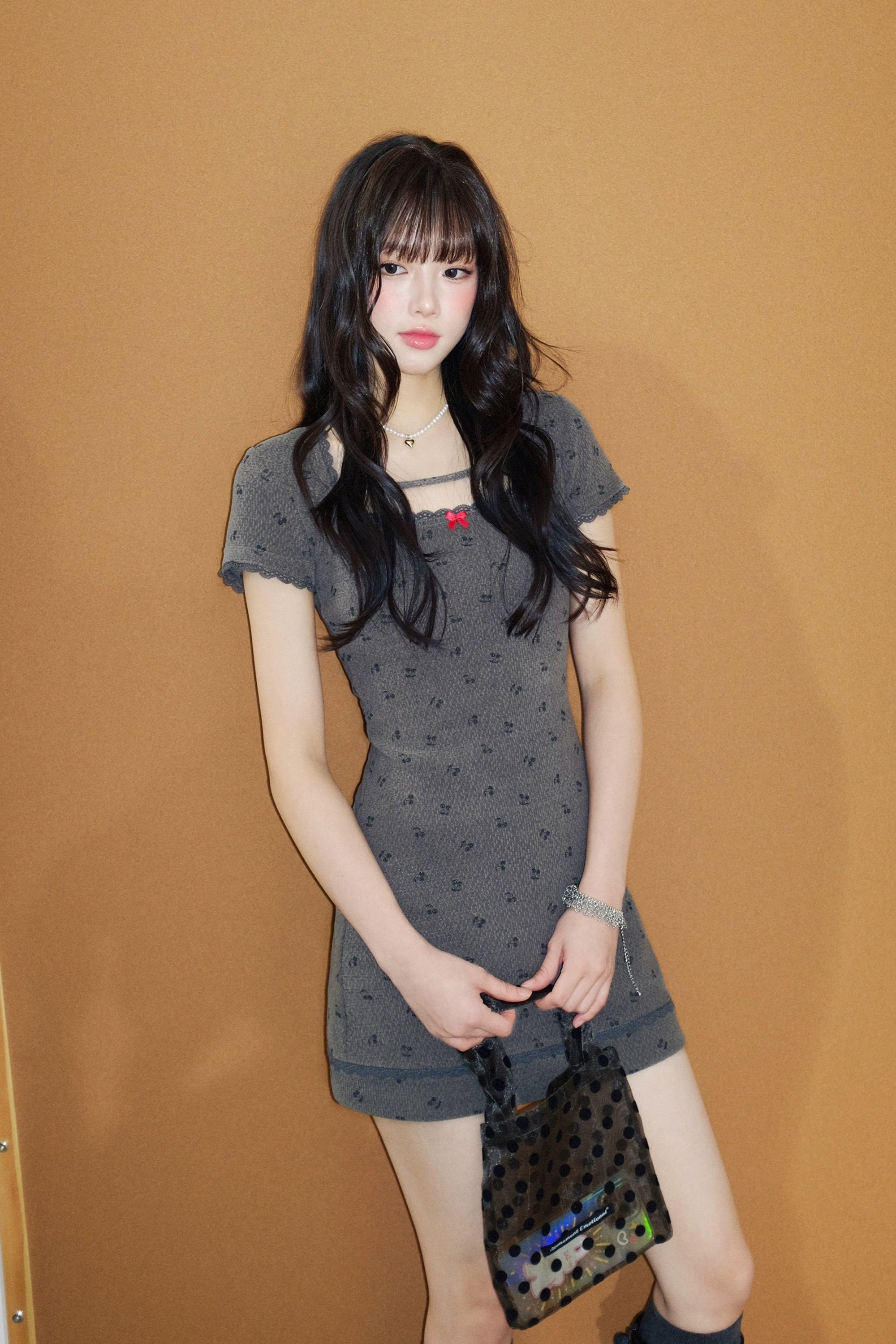 cherry dot one-piece DL1437