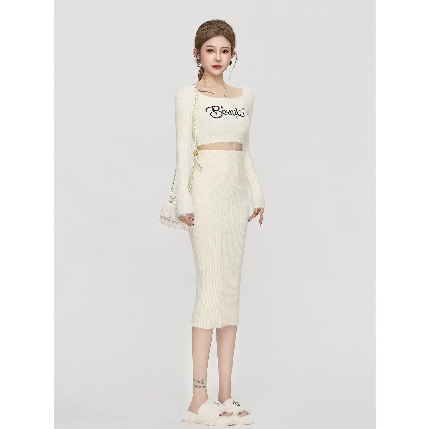 tiny long length skirt set up DL1257