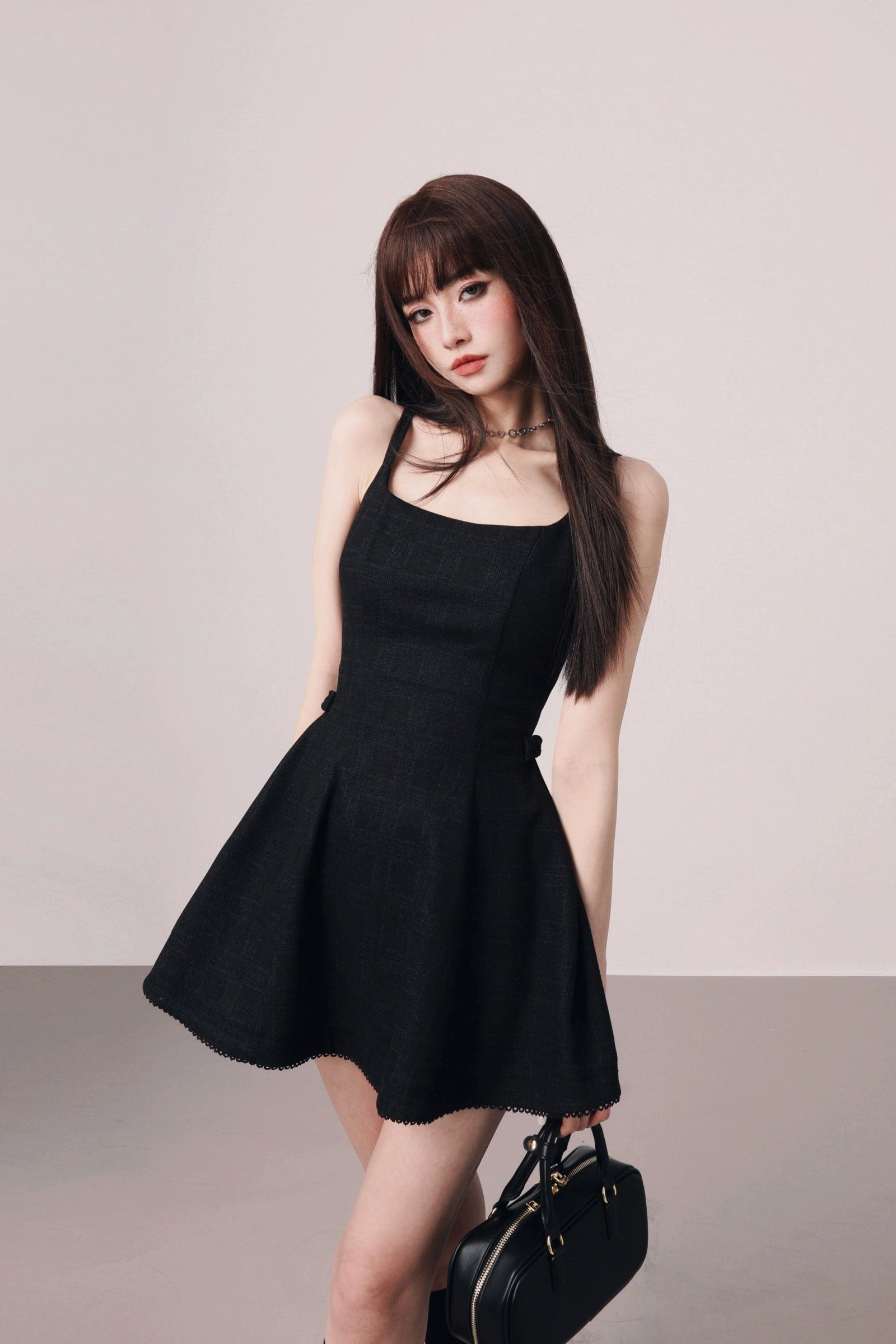 black side ribbon one-pice DL1395
