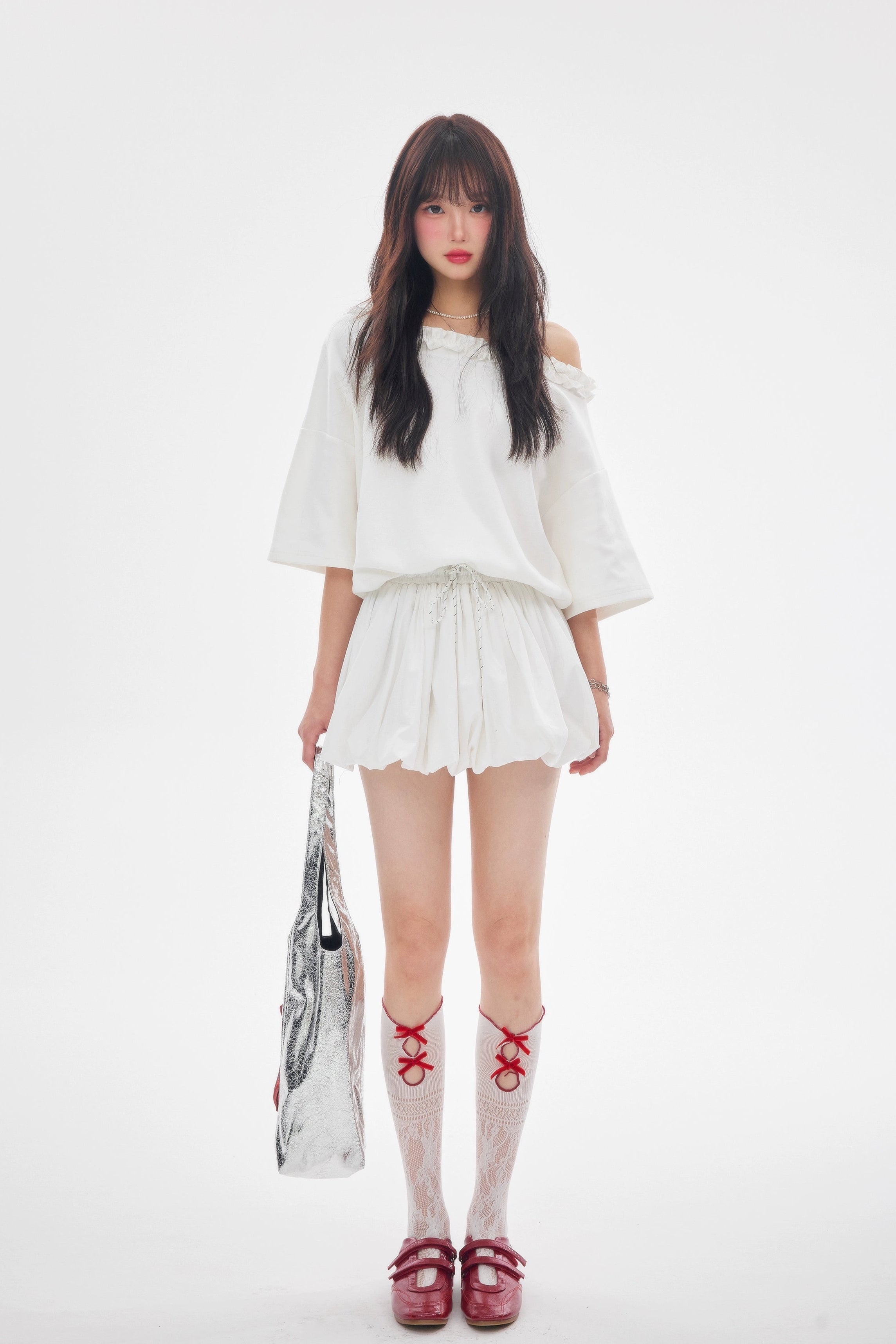 off-shoulder puff set up DL1428