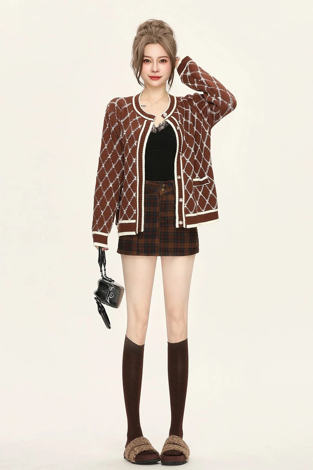 mode pattern Knit cardigan DL1278