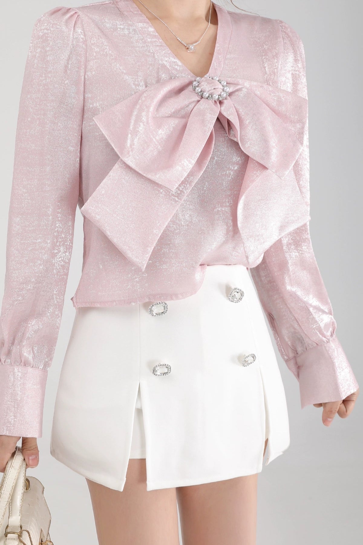 jeweled button mini skirt DL1461