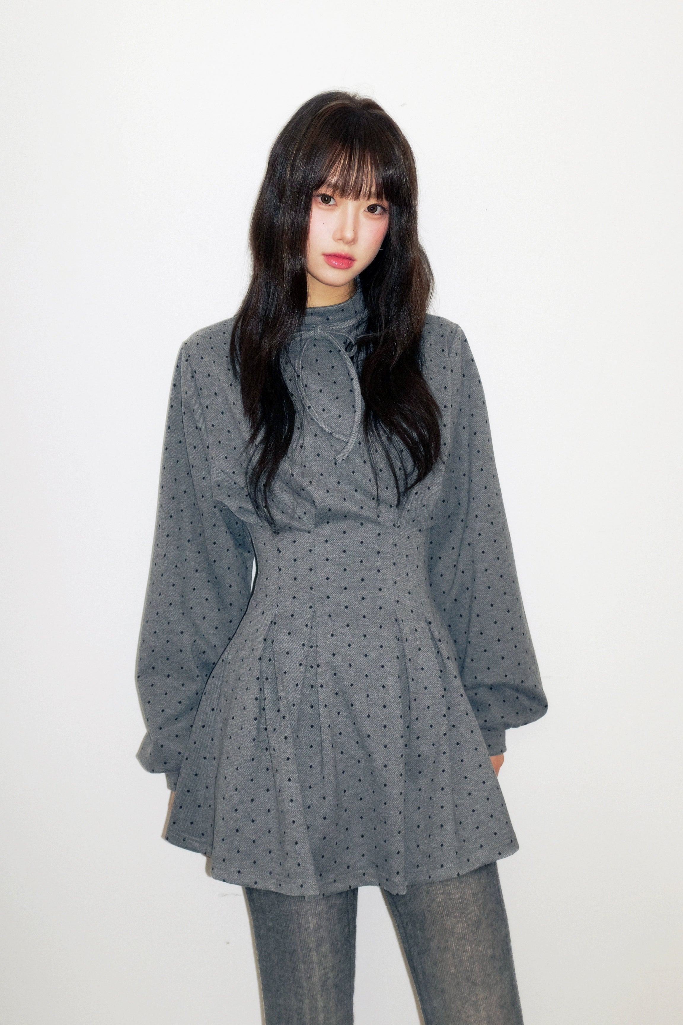 dot peplum knit DL1485