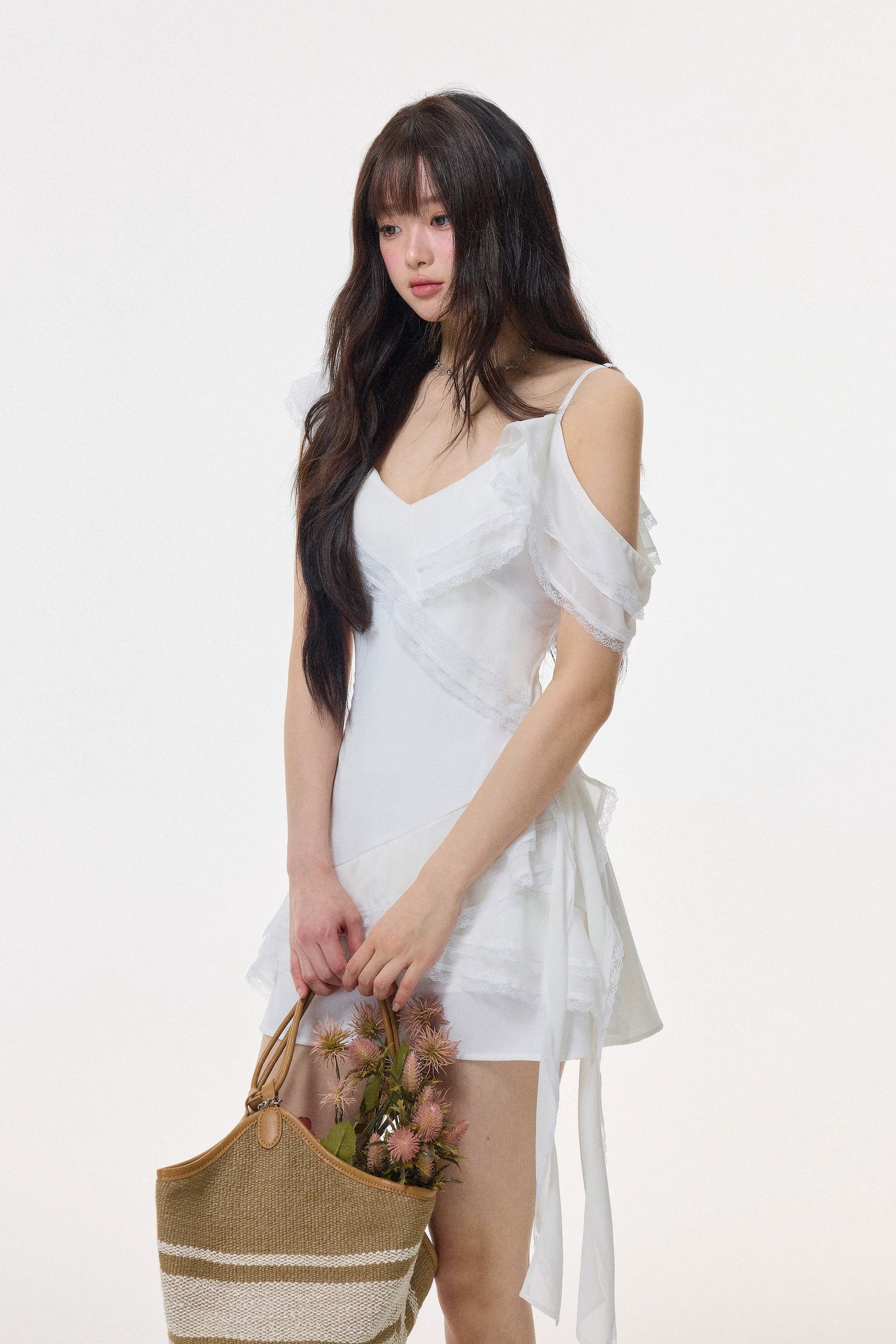 romantic sheer layer mini one-piece DL1526