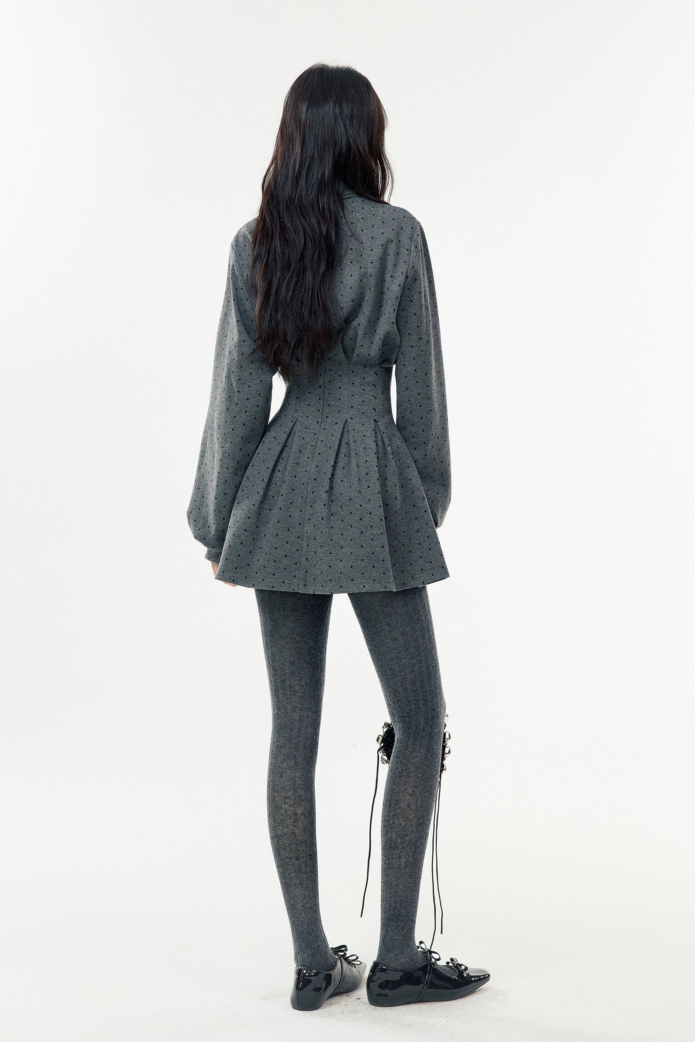 dot peplum knit DL1485