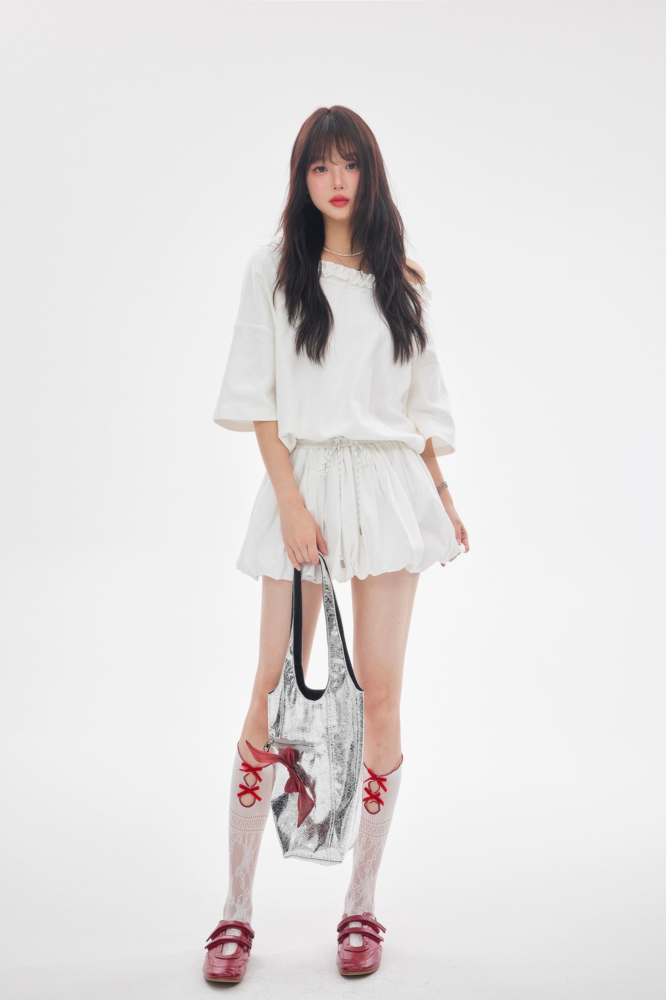 off-shoulder puff set up DL1428
