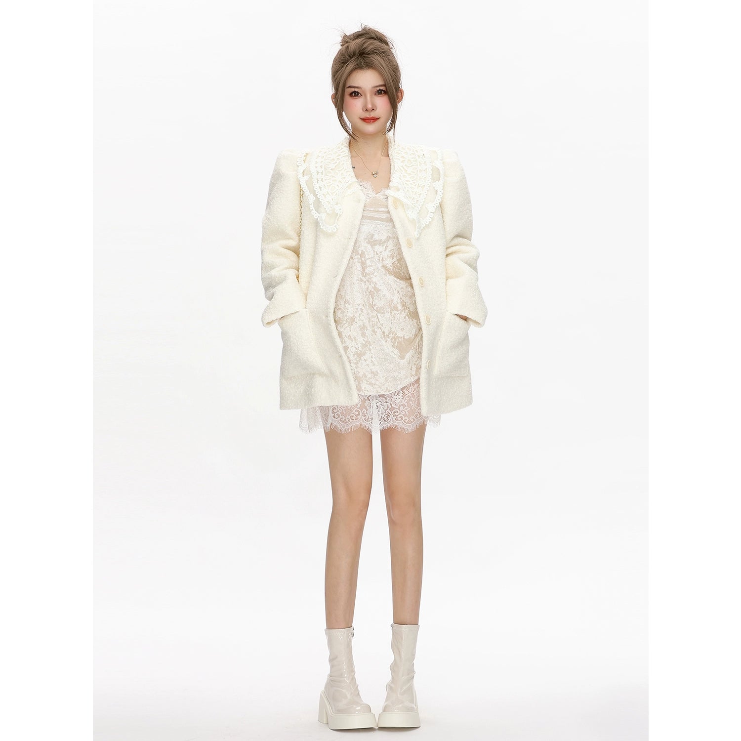 curler lace coat DL1272