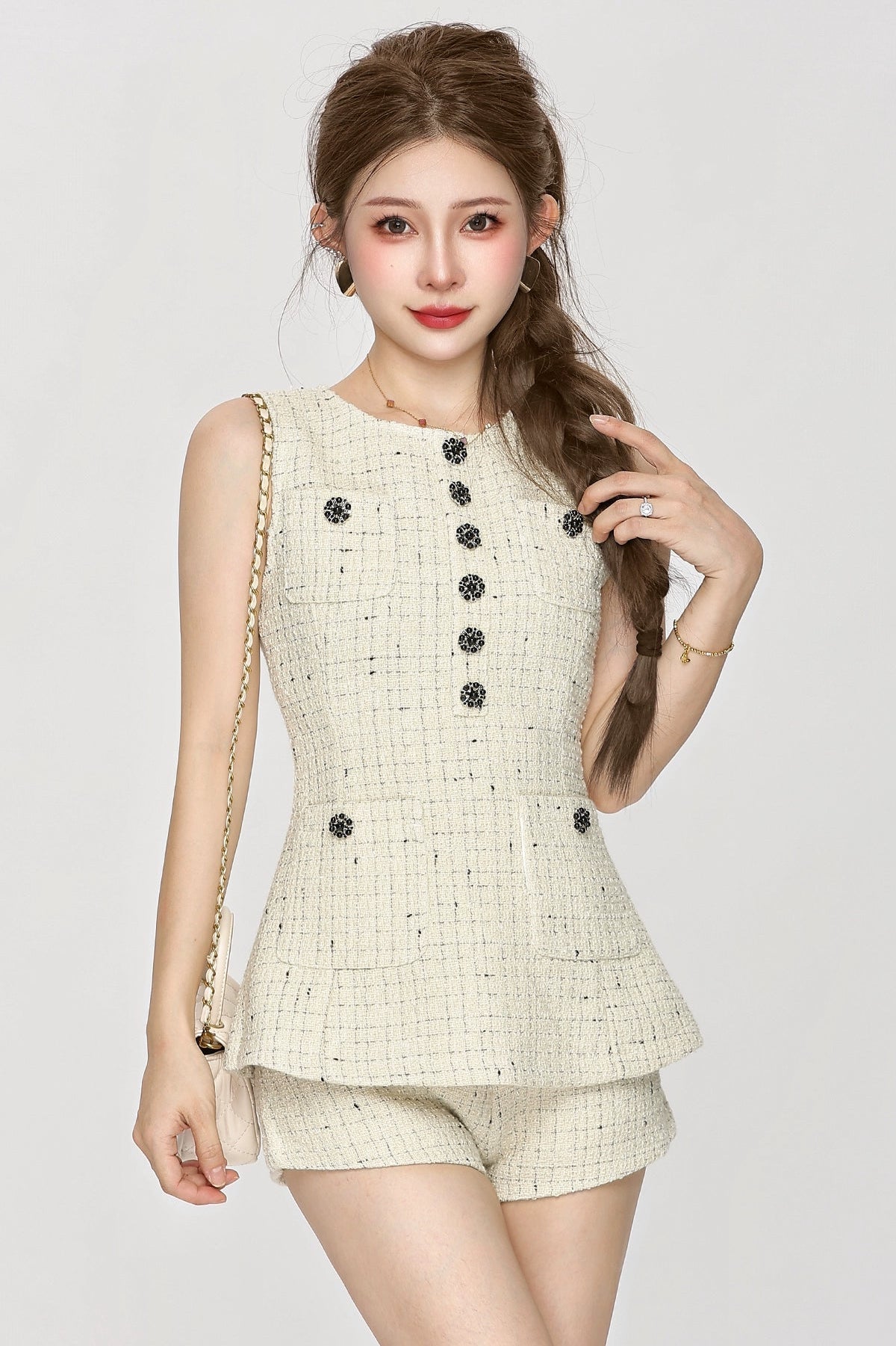chic tweed ensemble set up DL1386