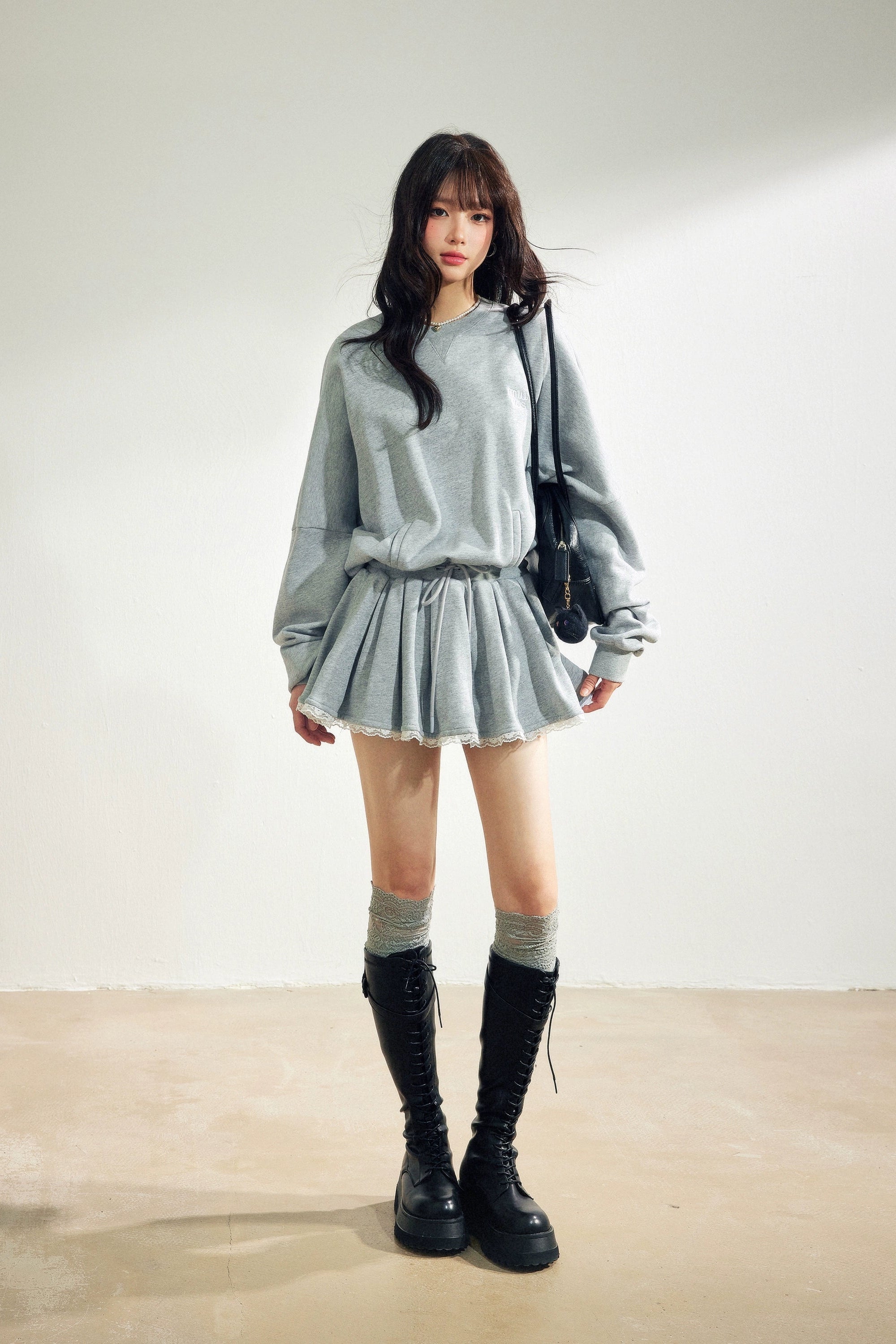 frill skirt swet set up DL1445