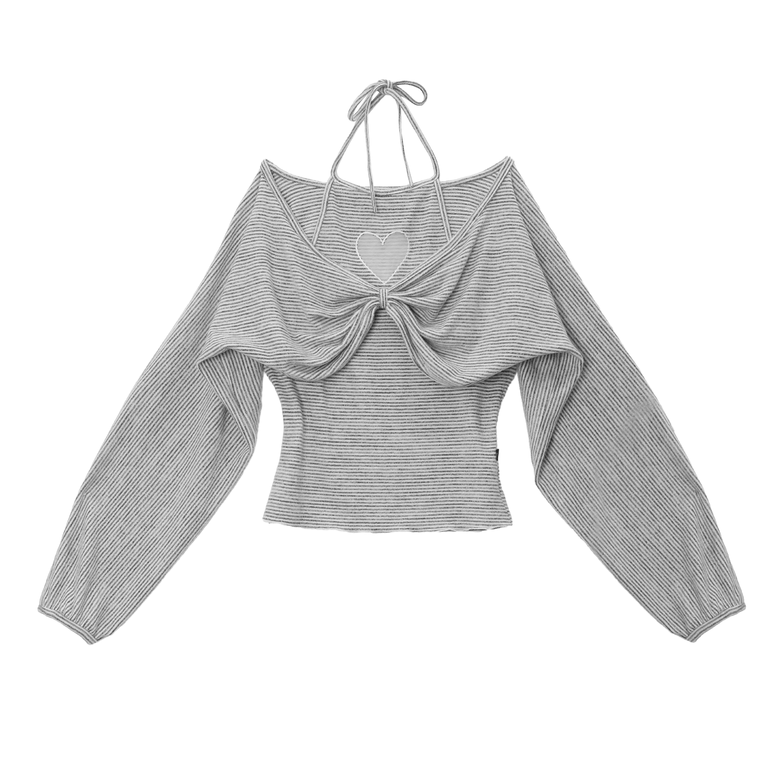 heart halter layered tops DL1521