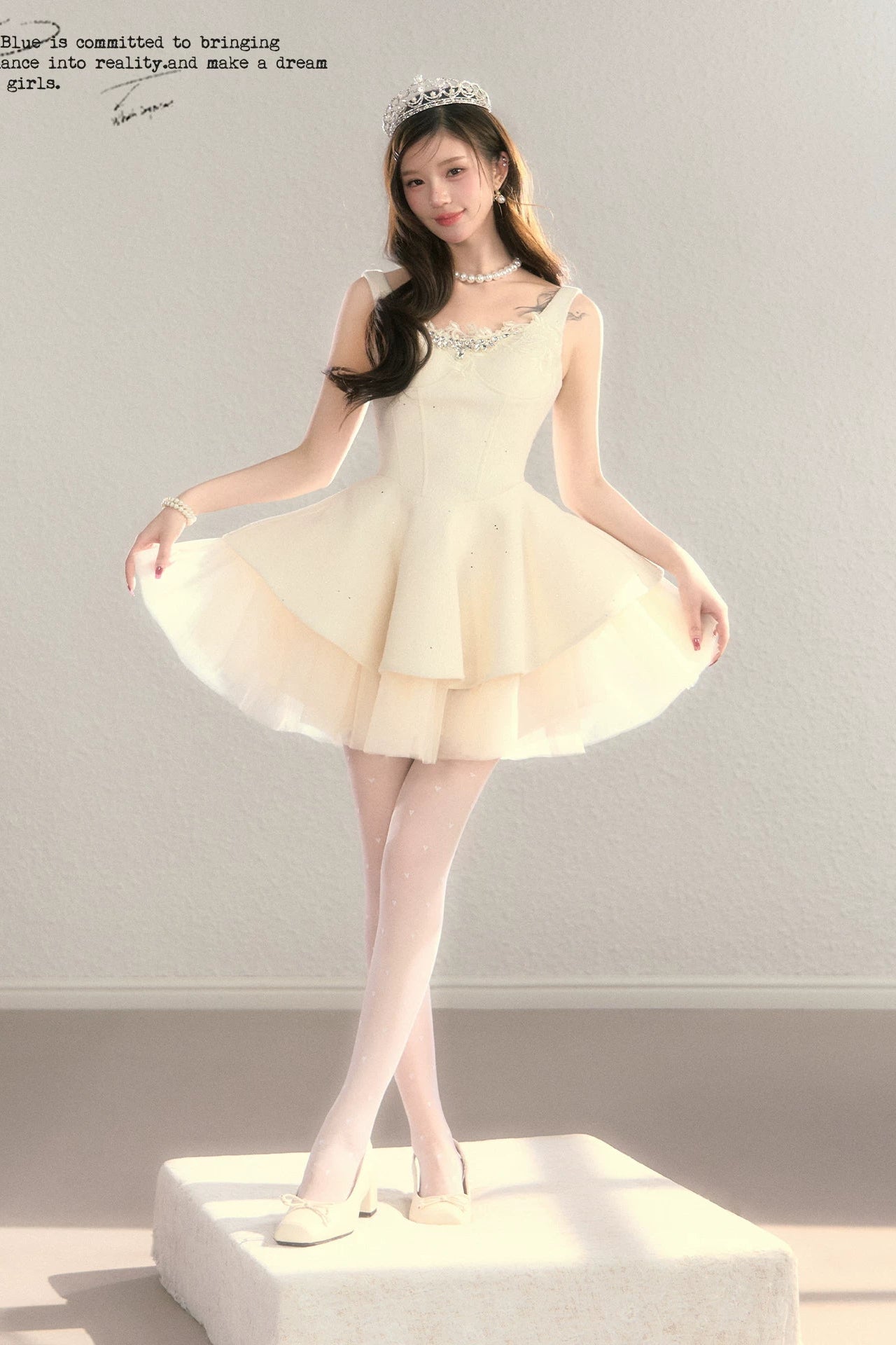 bijou bustier peplum ballet dress DL1511