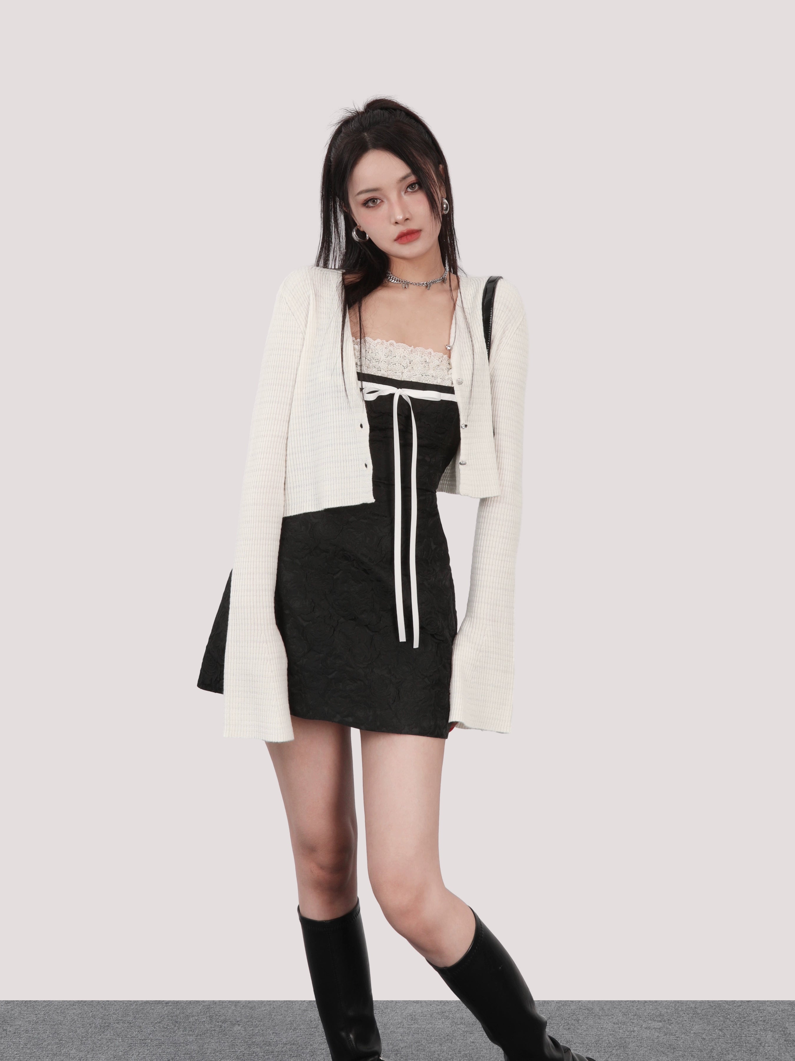 DALLA frill ribbon cami one-piece