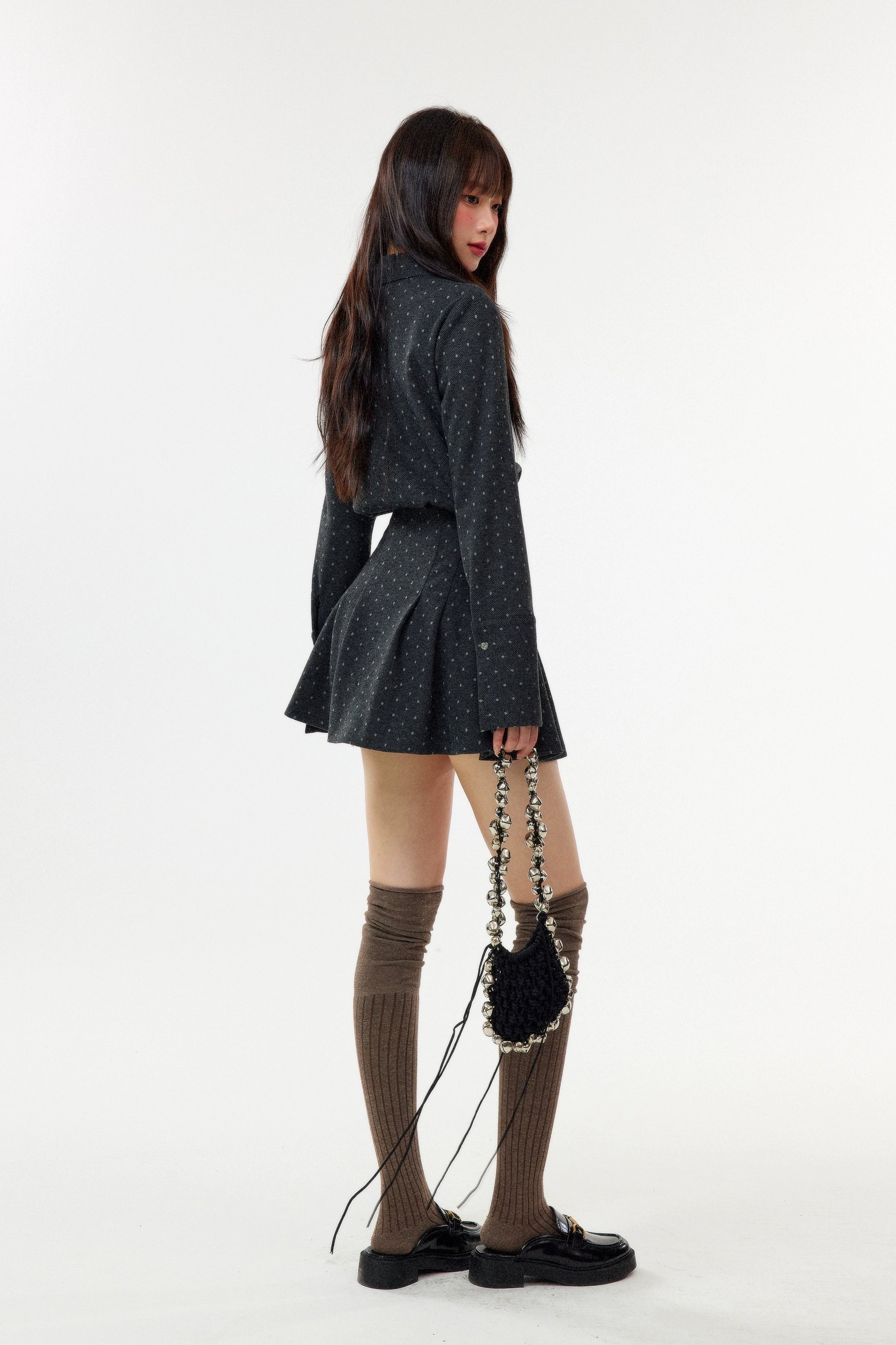 polka dot collar one-piece DL1449