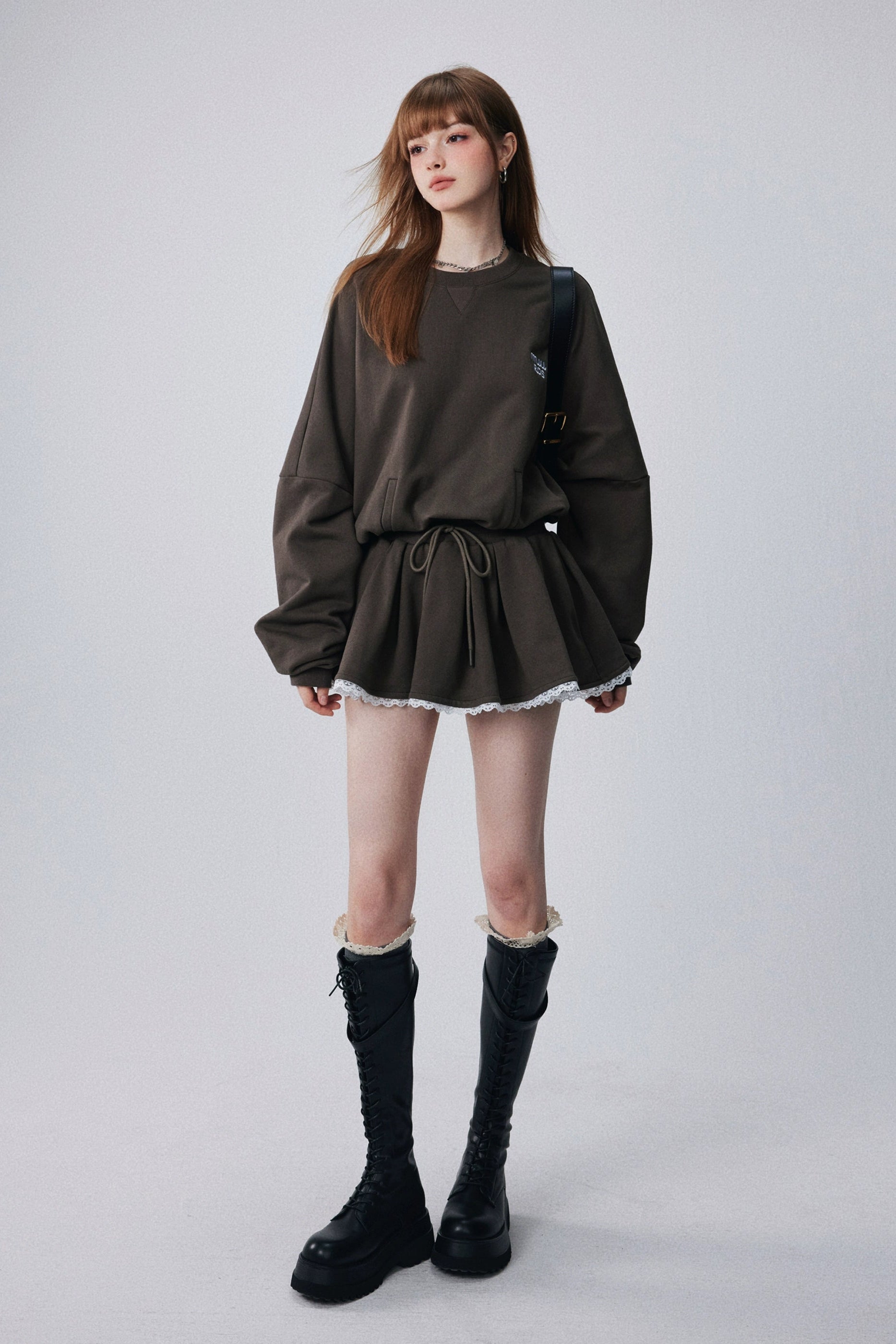 frill skirt swet set up DL1466