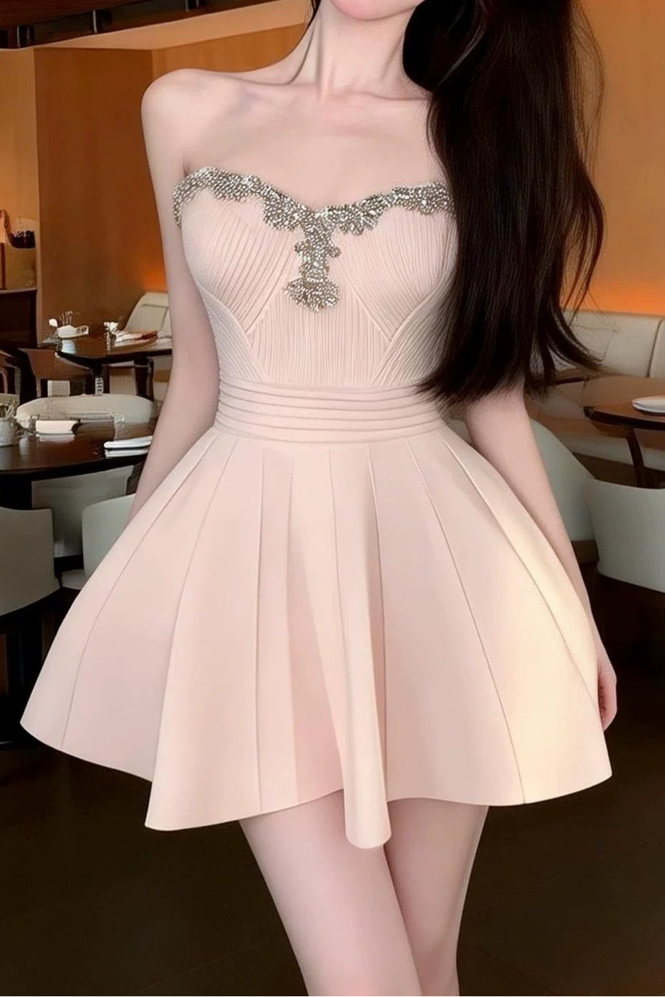 bijou corset flare dress DL1506