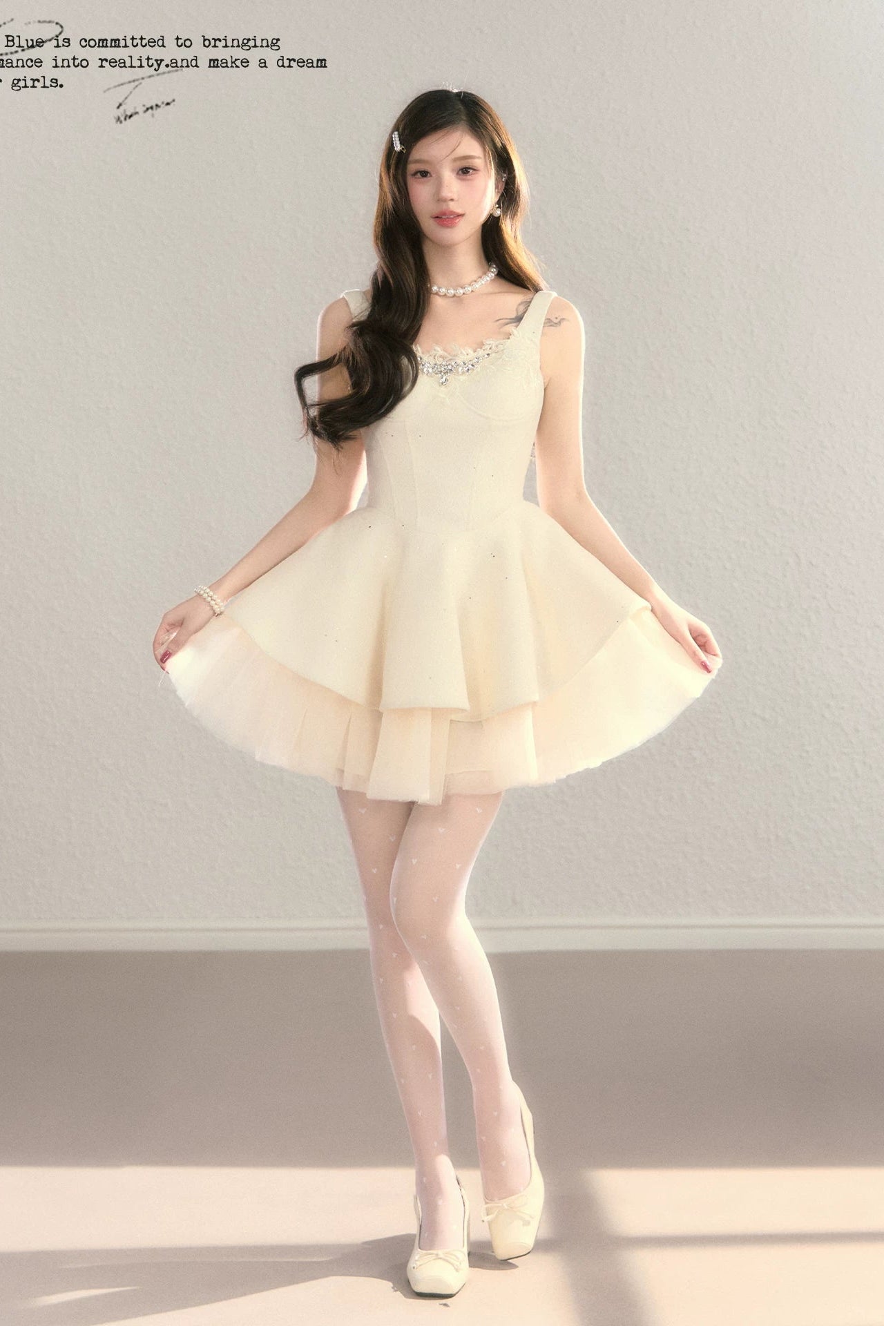 bijou bustier peplum ballet dress DL1511