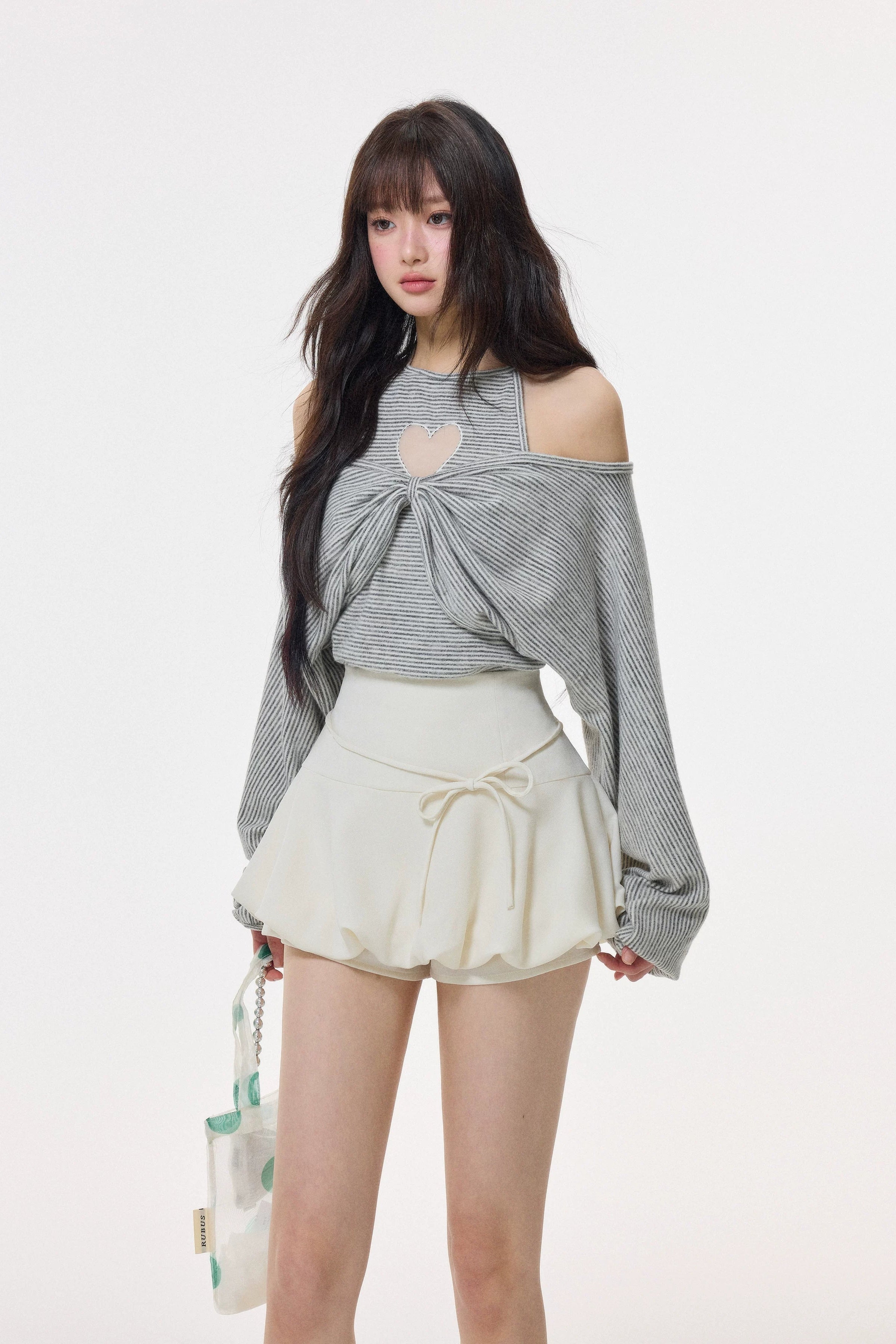 heart halter layered tops DL1521