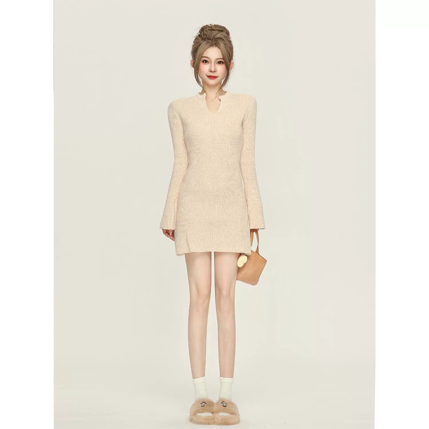 neck ledy cut one-piece DL1253
