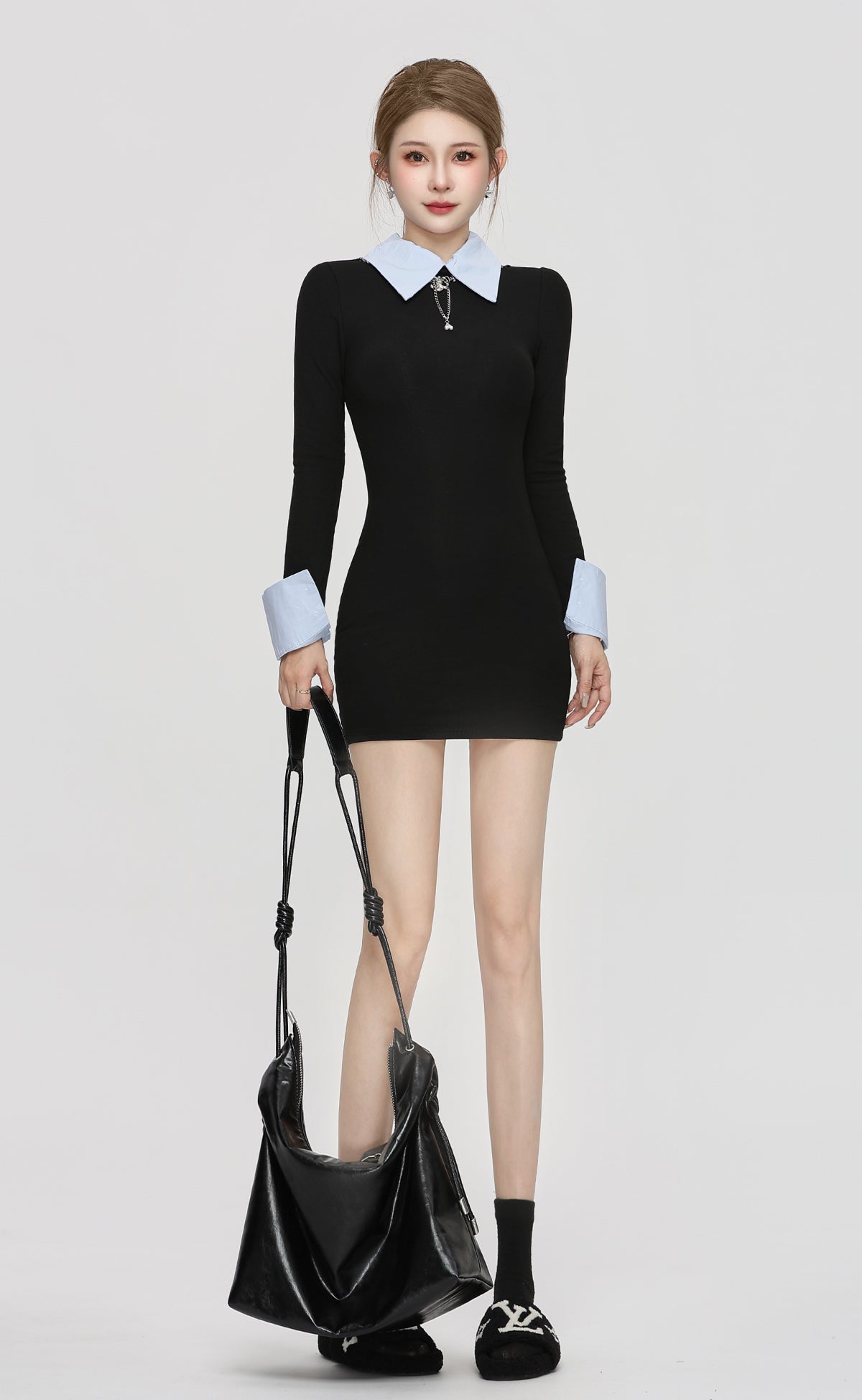 shirt knit one-piece DL1368
