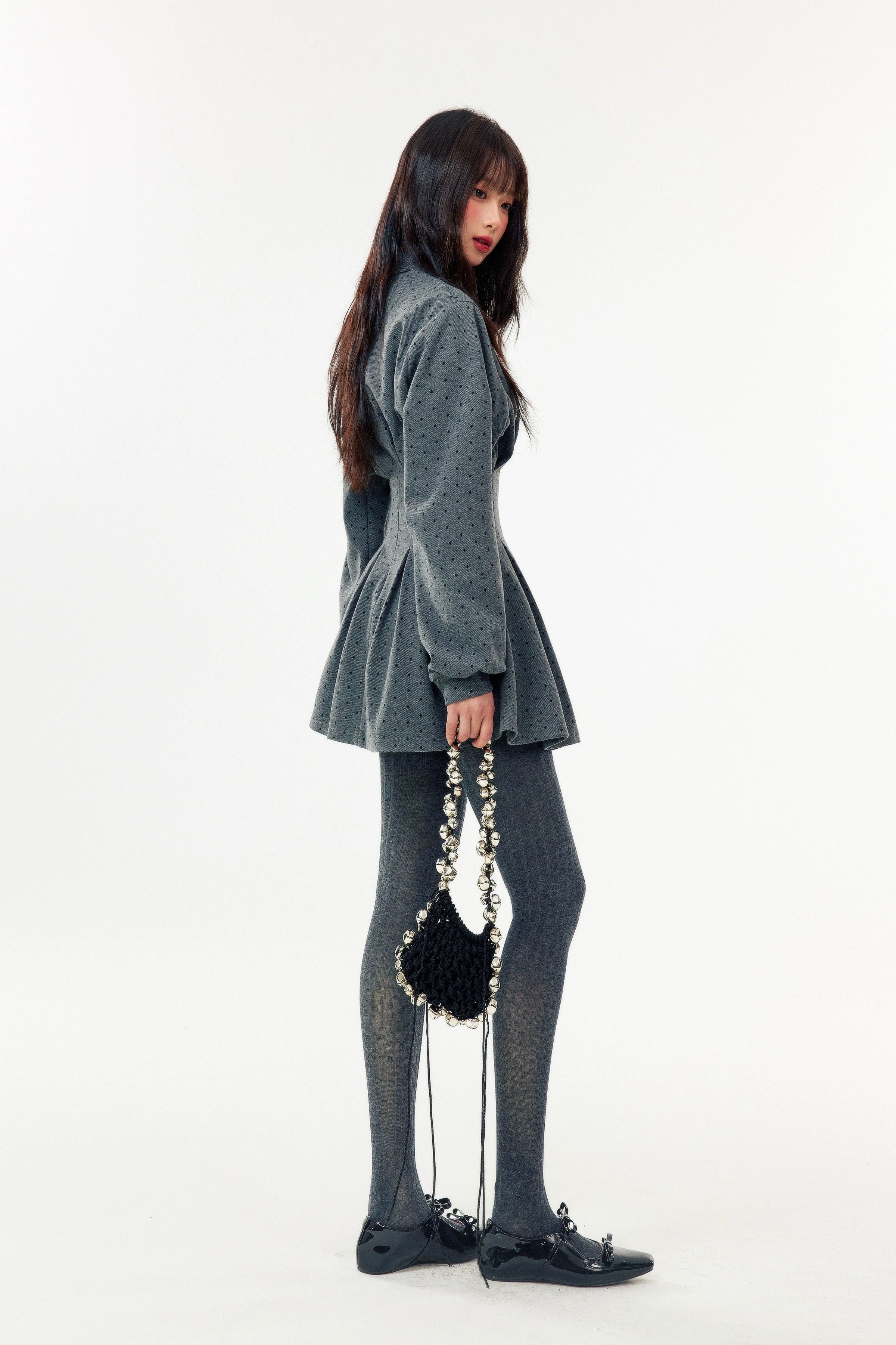 dot peplum knit DL1485