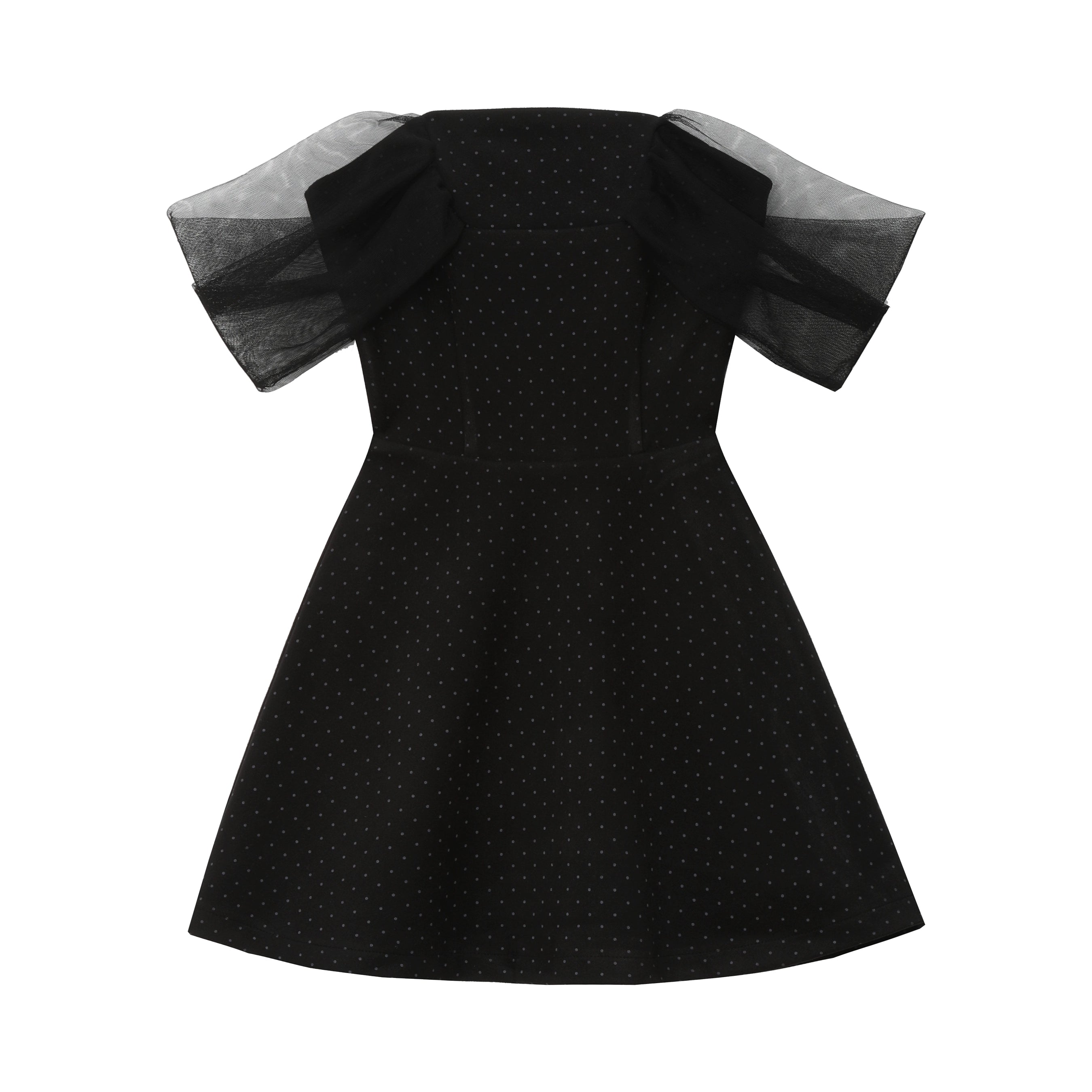 tulle dot puff dress DL1439