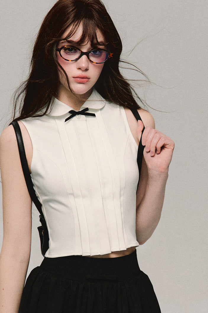 ribbon nosleve tops DL10080