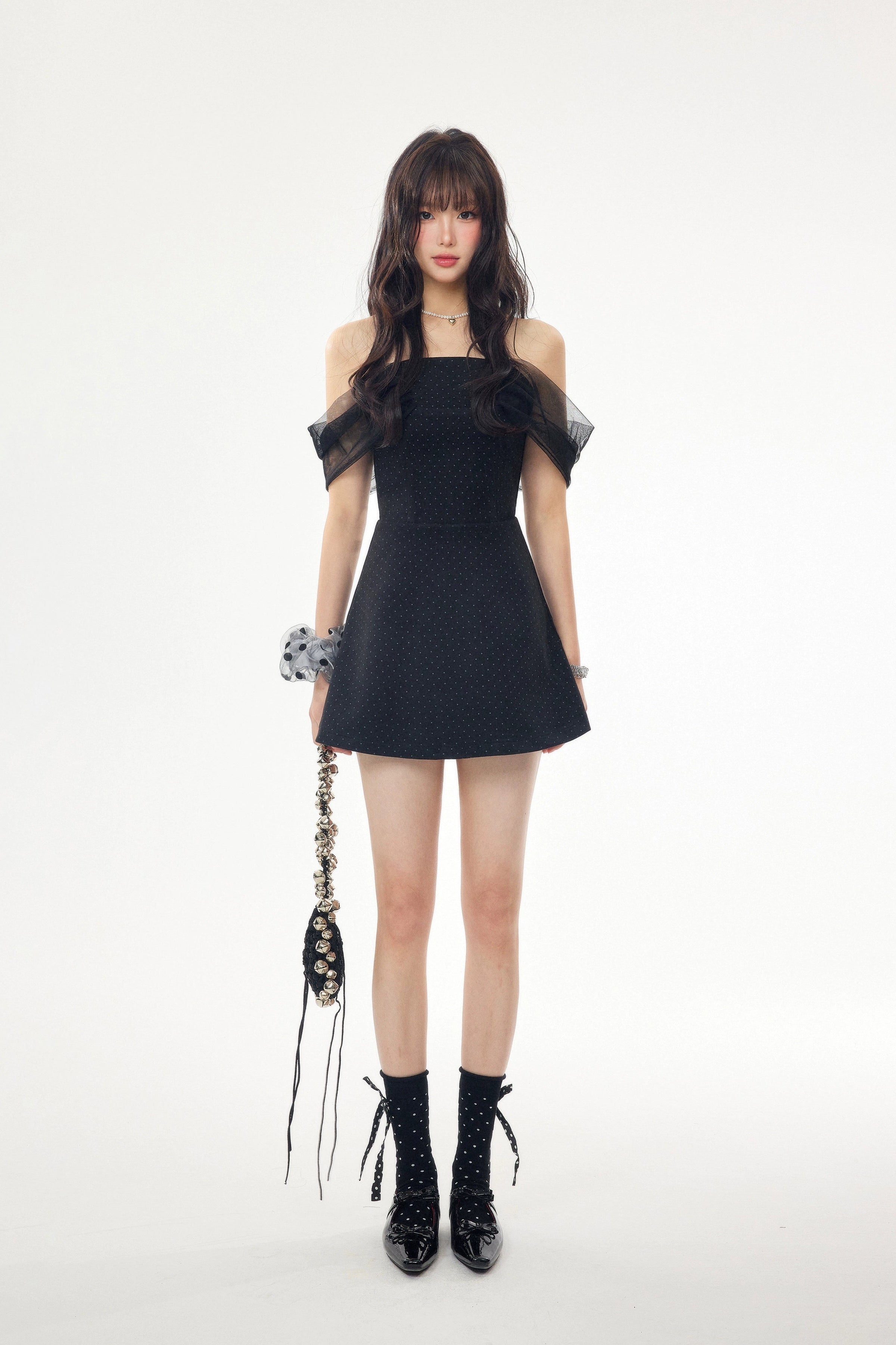 tulle dot puff dress DL1439