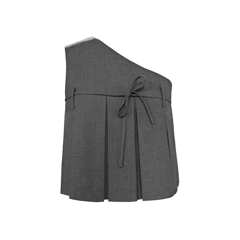 asymmetry gray tops DL10068