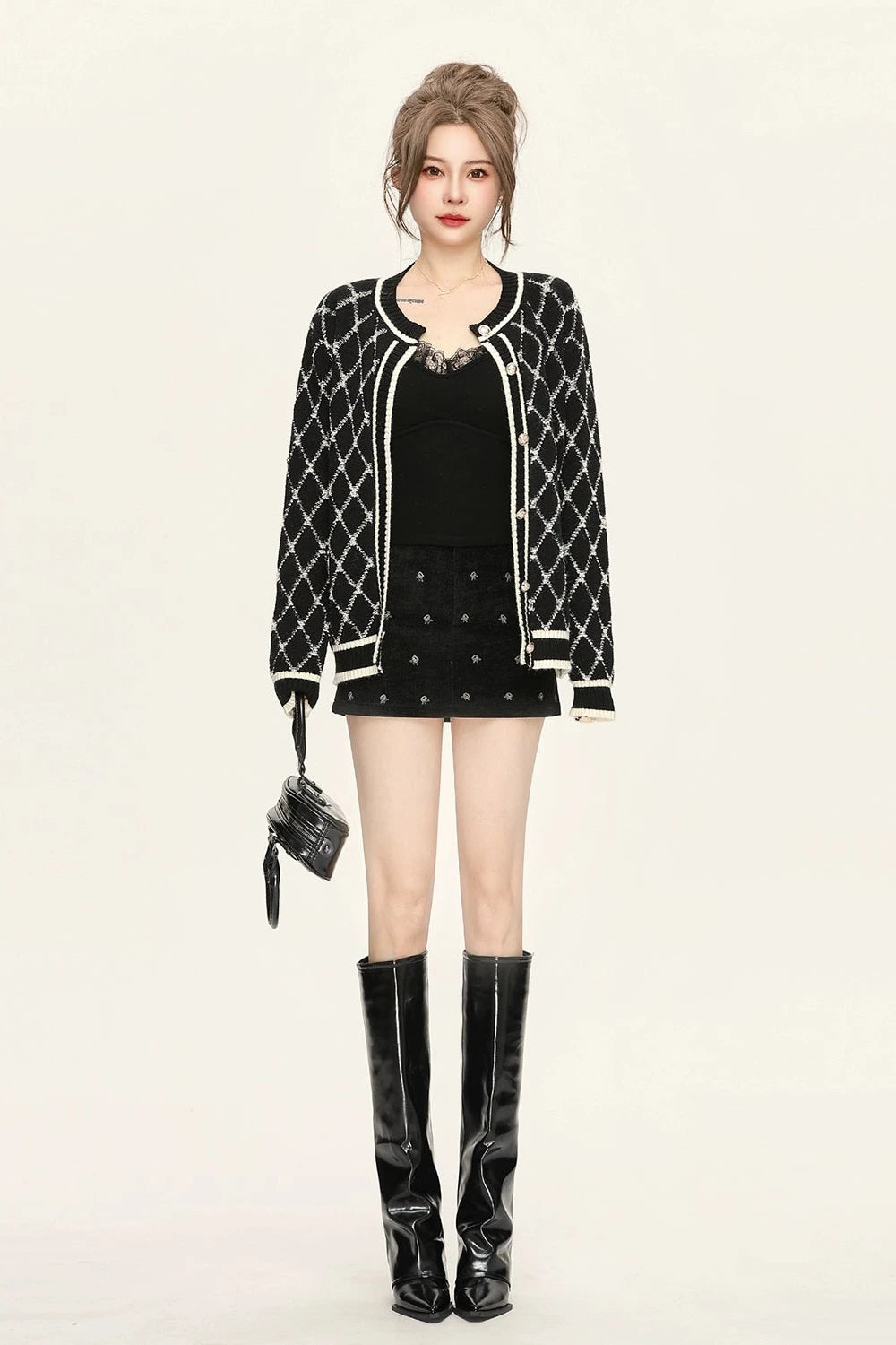 mode pattern Knit cardigan DL1278