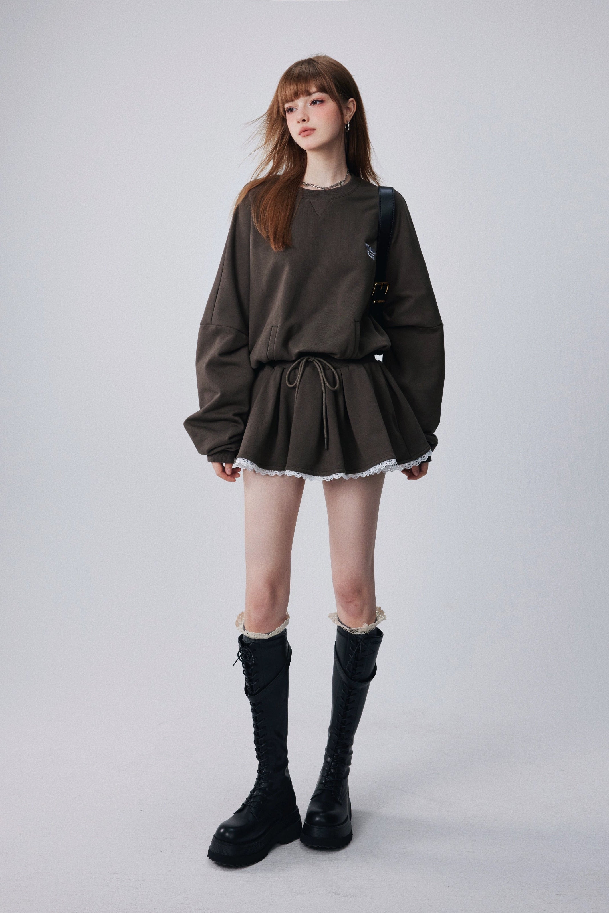 frill skirt swet set up DL1466